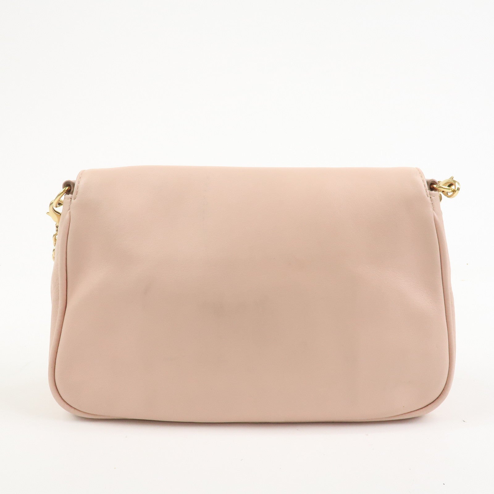 FENDI Leather Chain Shoulder Bag Purse Crossbody Bag 8M0276