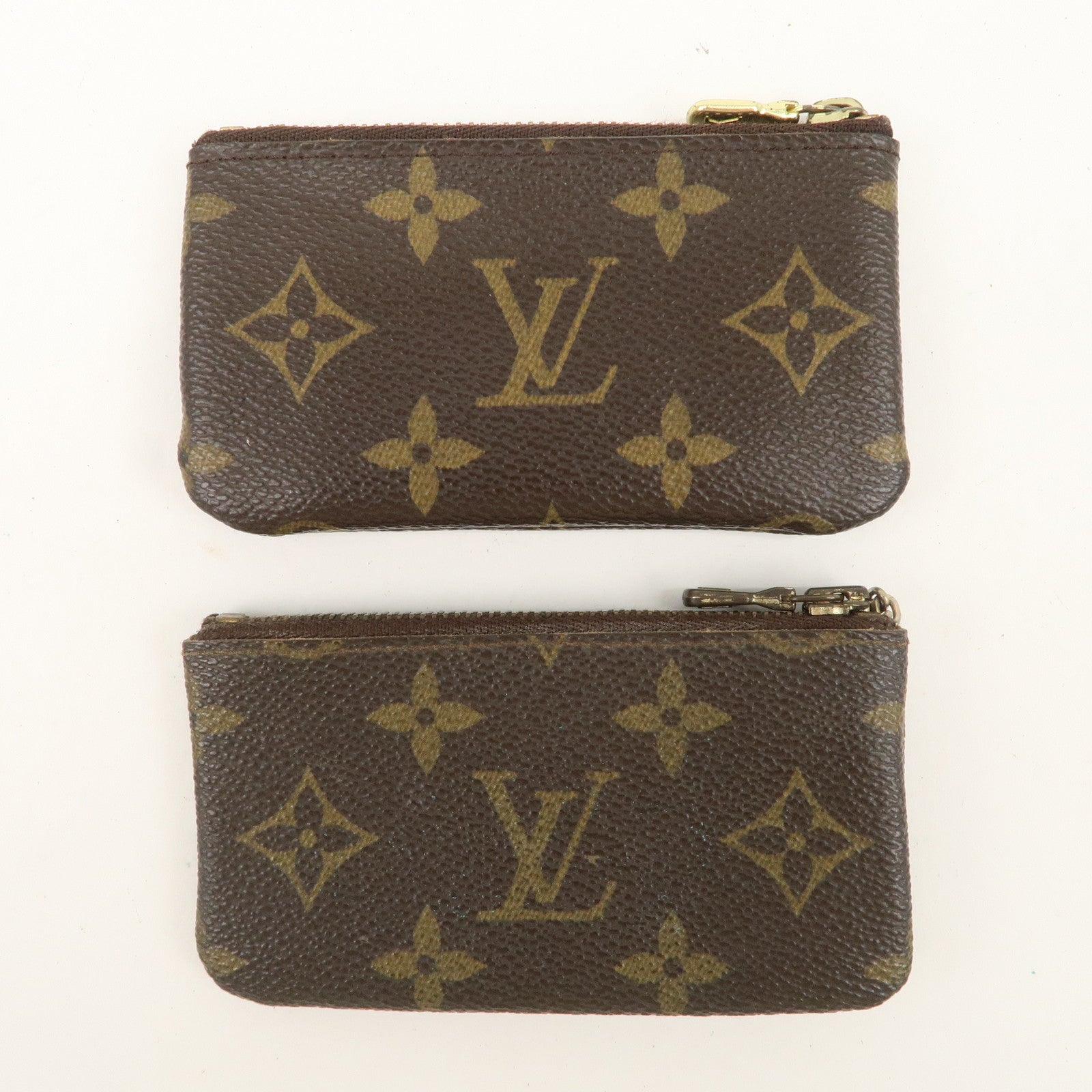 Louis Vuitton Monogram Set of 2 Canvas Coin Case Brown M62650 Used