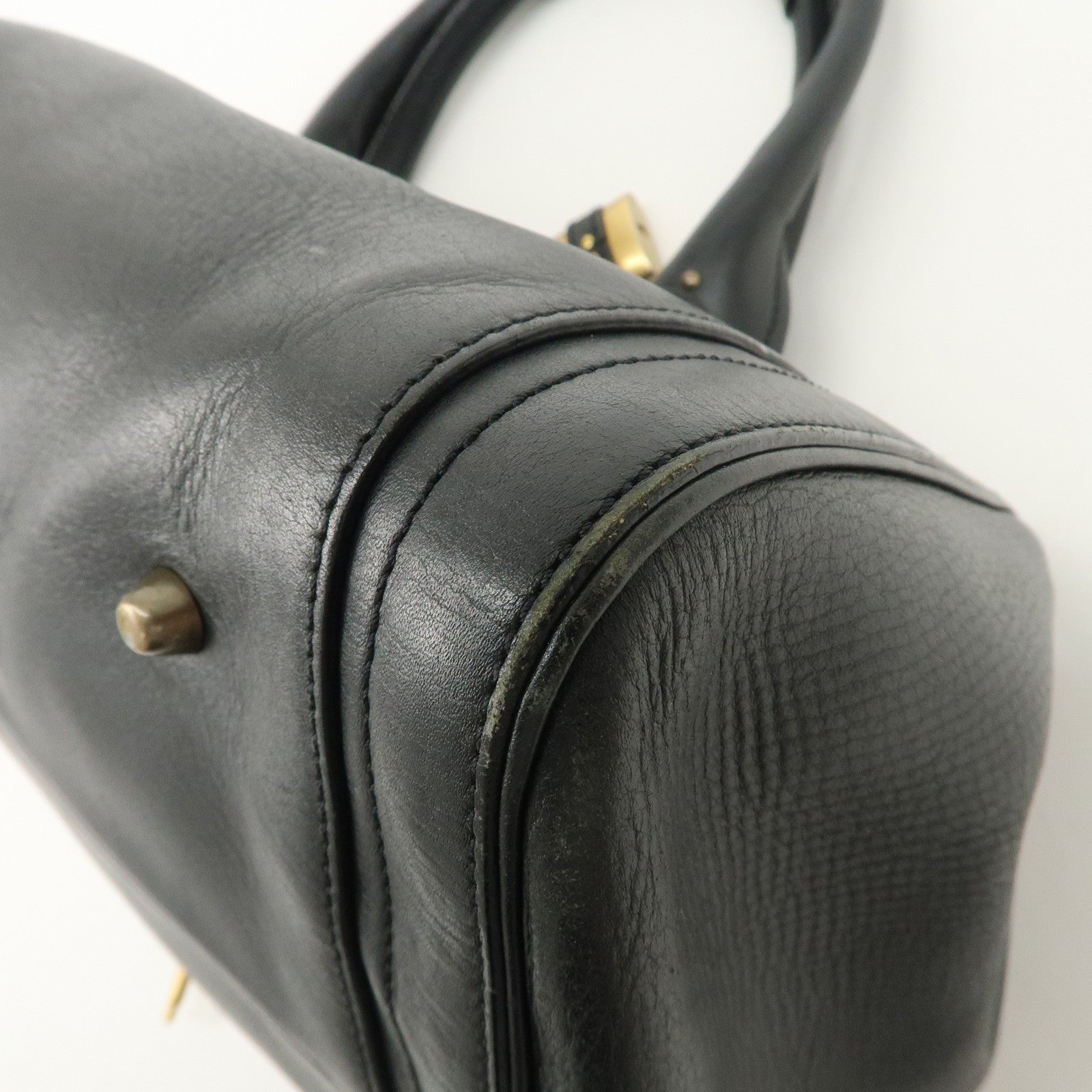 Chloe Paddington Leather Hand Bag Shoulder Bag Black