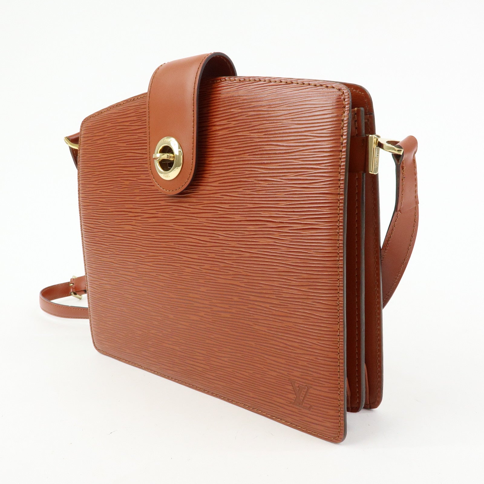 Louis Vuitton Epi Leather Capucines Shoulder Bag Kenya Brown M52343