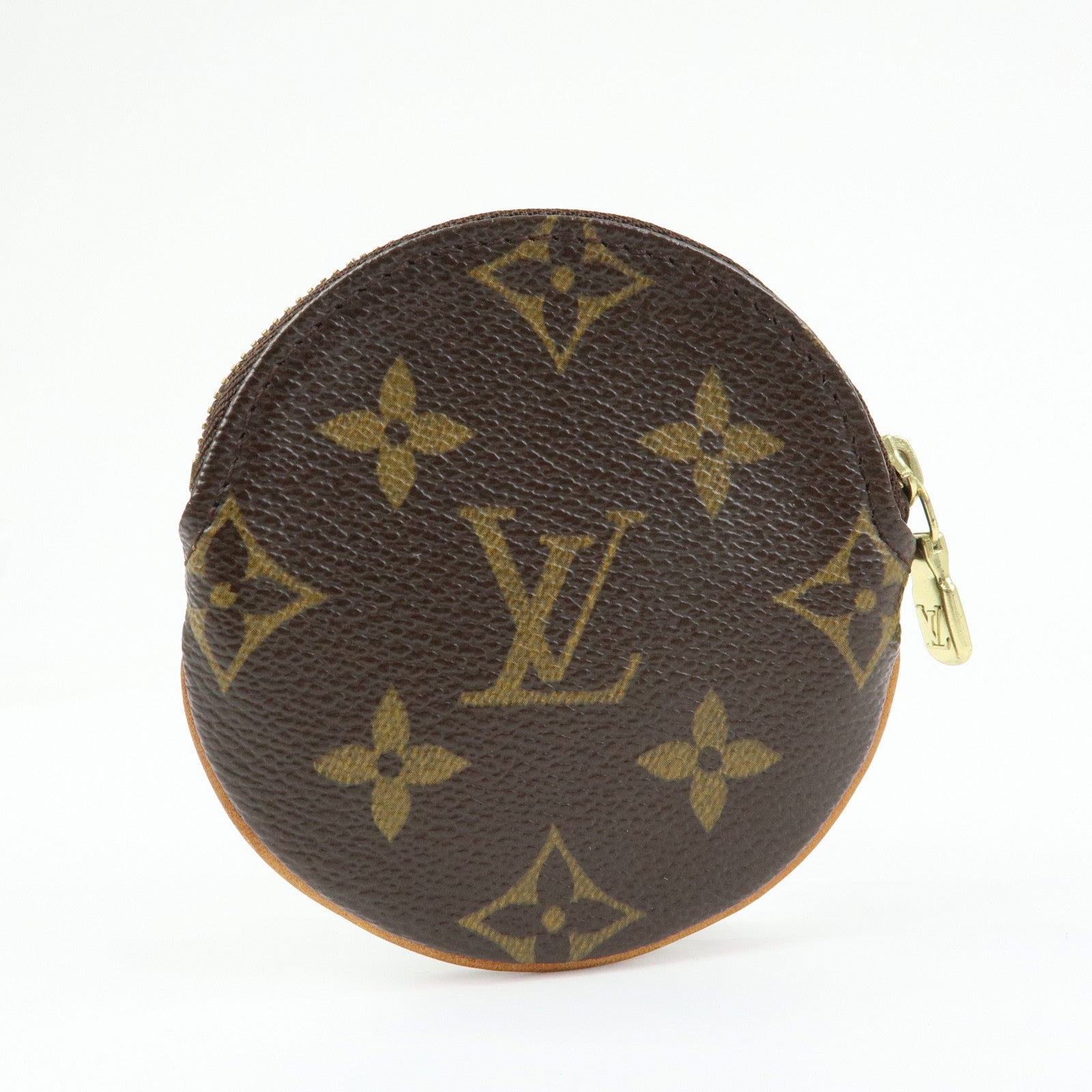 Louis Vuitton Monogram Porte Monnaie Rond Coin Case Brown M61926