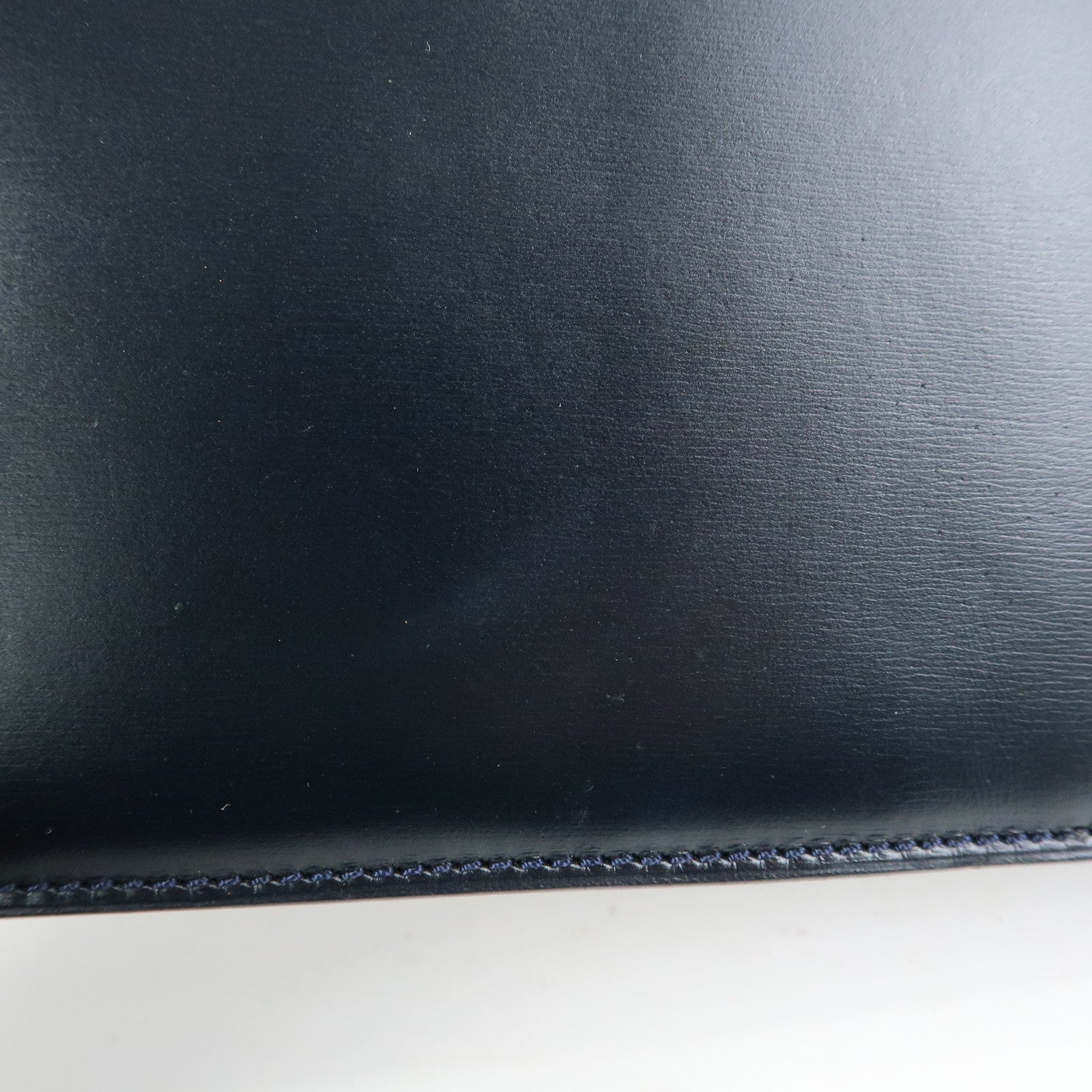 CELINE Leather Envelope Flap Clutch Bag Pouch Navy