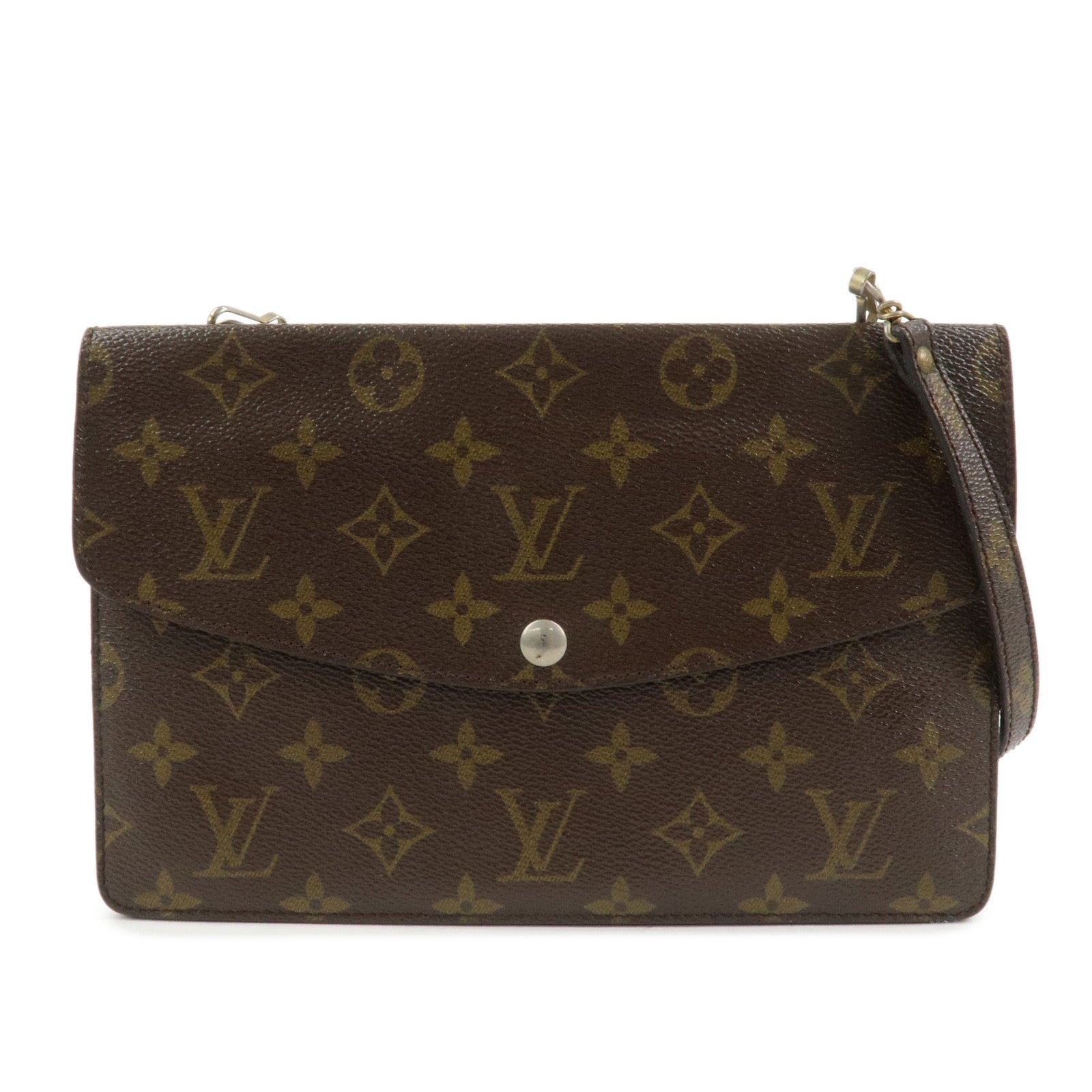 Louis Vuitton Monogram Double Rabat Shoulder Bag Brown M51815