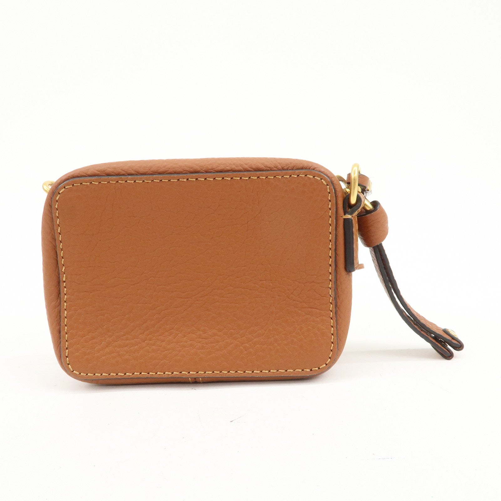 Chloe Marcie Logo Leather Shoulder bag Crossbody Bag Brown