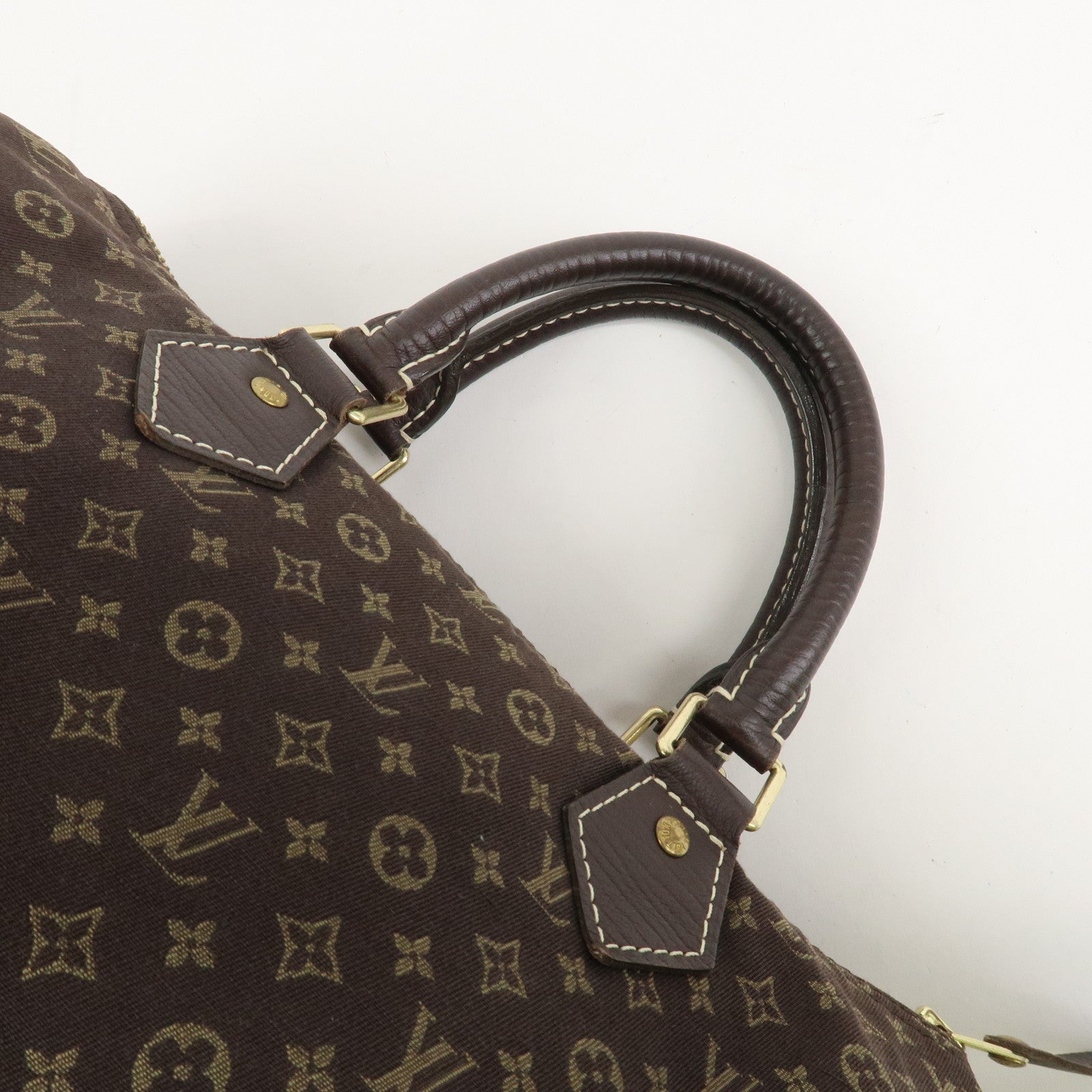 Louis Vuitton Monogram Mini Lin Speedy 30 Boston Bag Ebene M95224