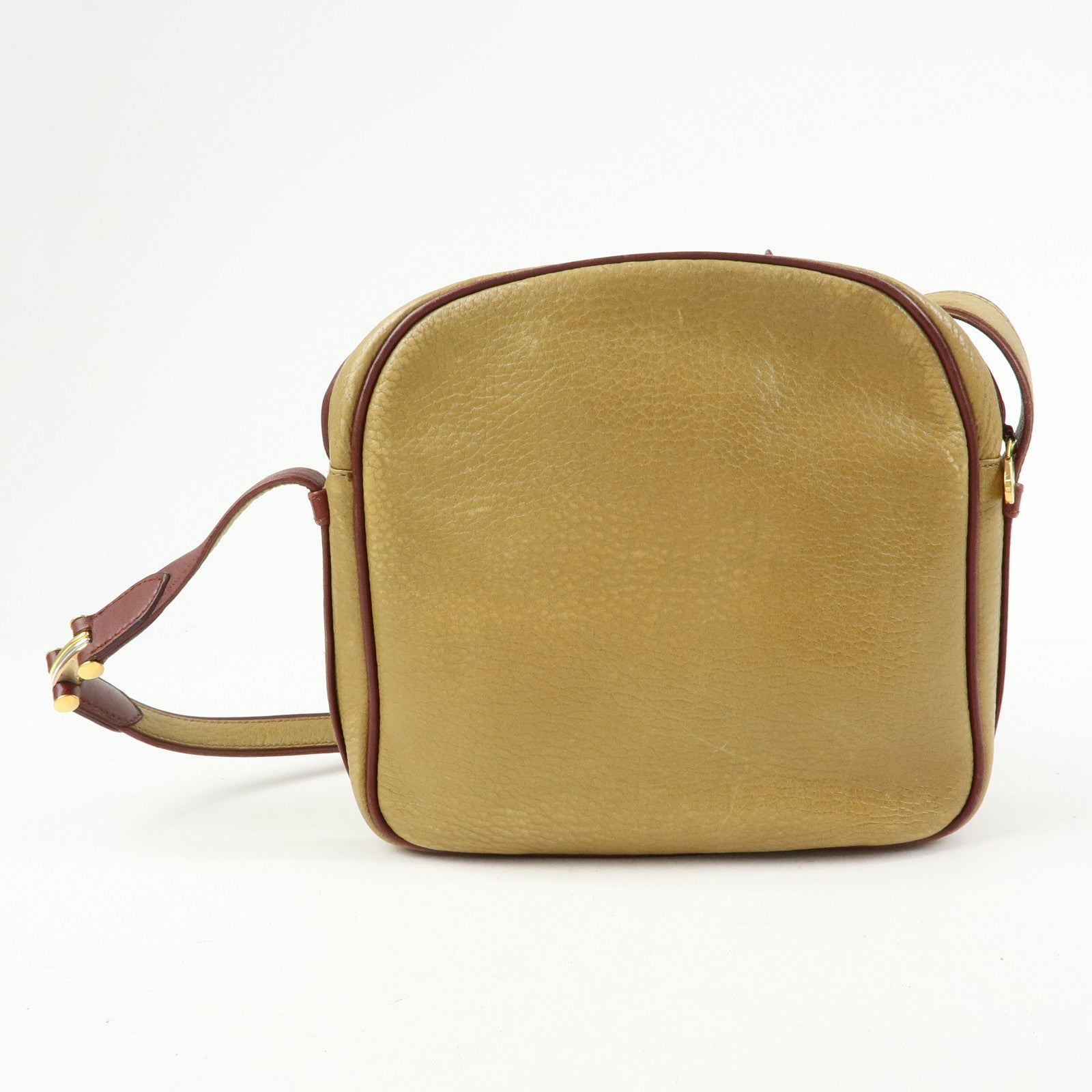 Cartier Must de Cartier Leather Shoulder Bag Crossbody Bag Beige