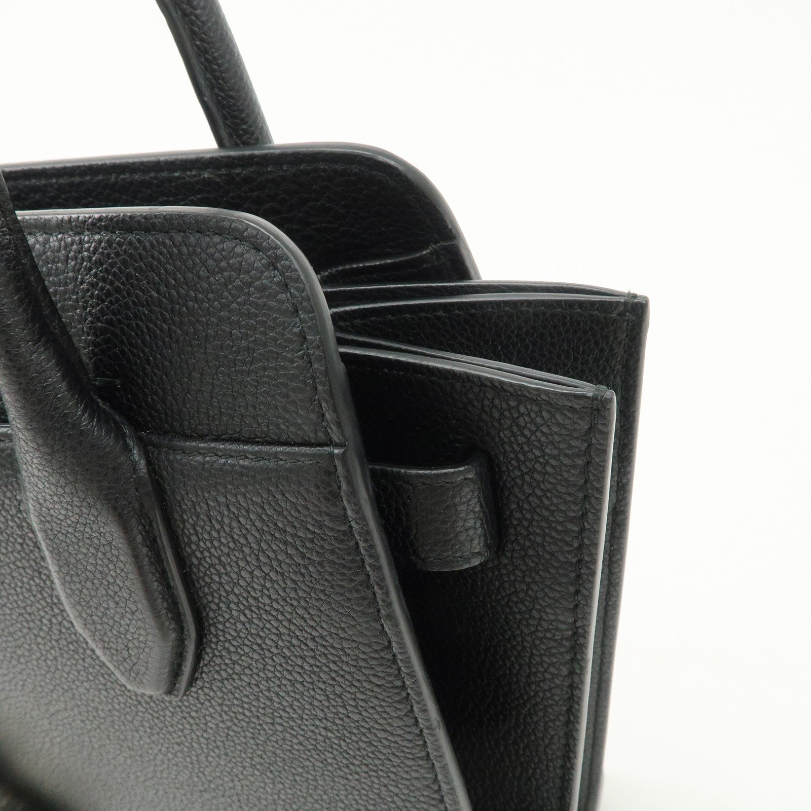 BVLGARI Alba Leather 2Way Hand Bag Shoulder Bag Charm Black