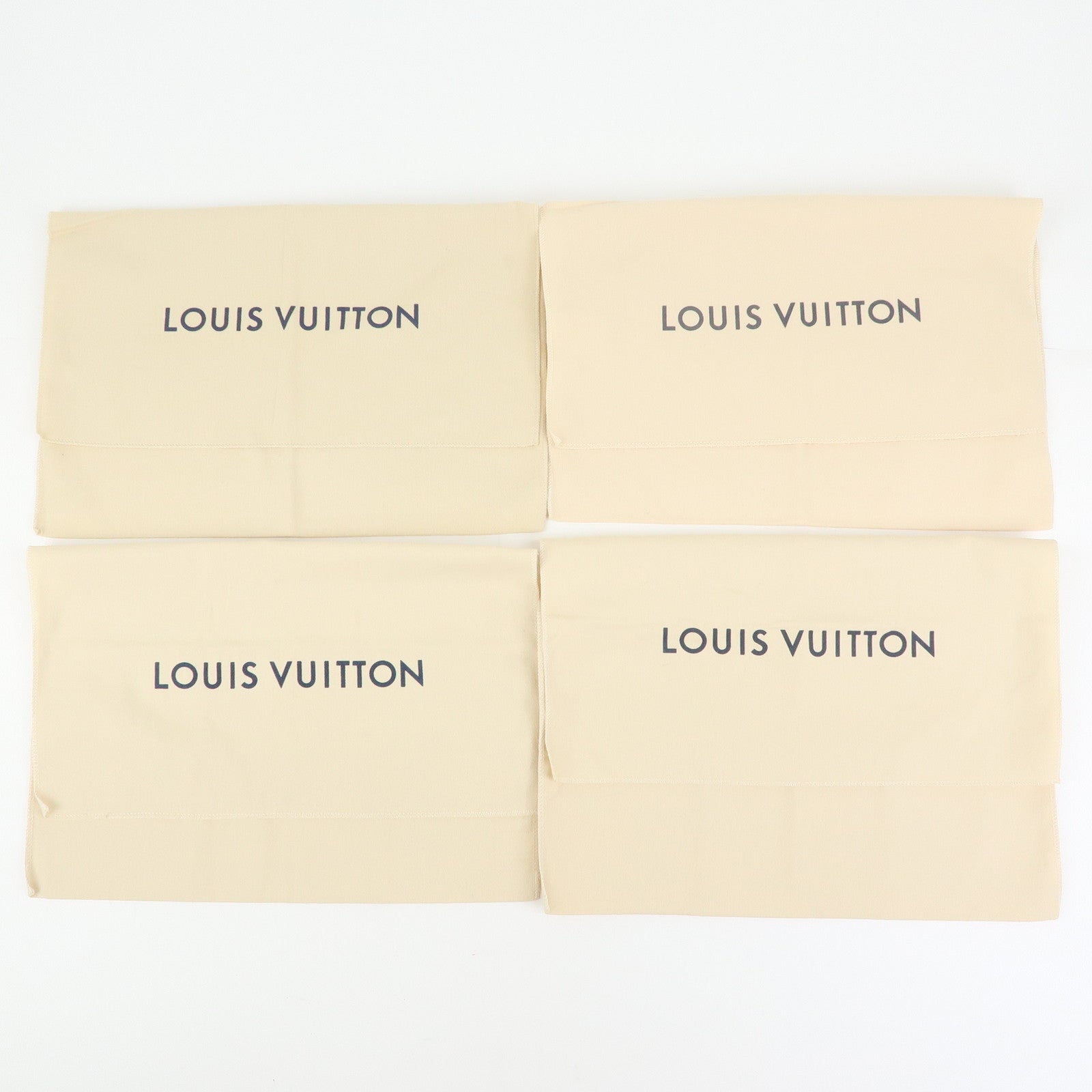 Louis Vuitton Set of 16 Dust Bag Storage Bag Flap Style Beige