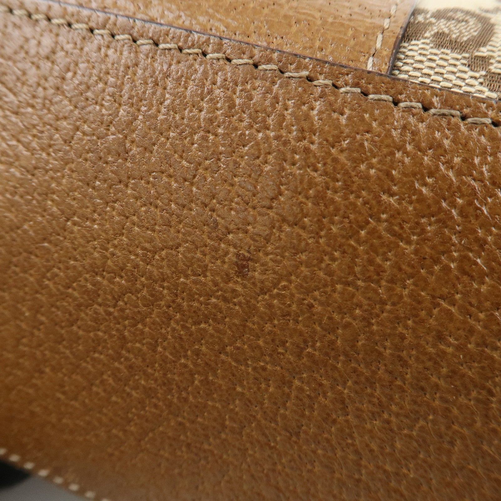 GUCCI New Jackie GG Canvas Leather Shoulder Bag Brown 124407 Used