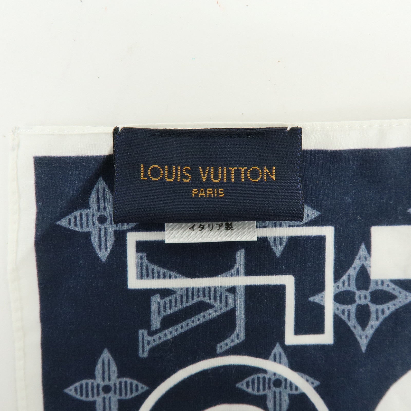 Louis Vuitton Monogram Cotton 100% Logo Scarf Handkerchief MP2306