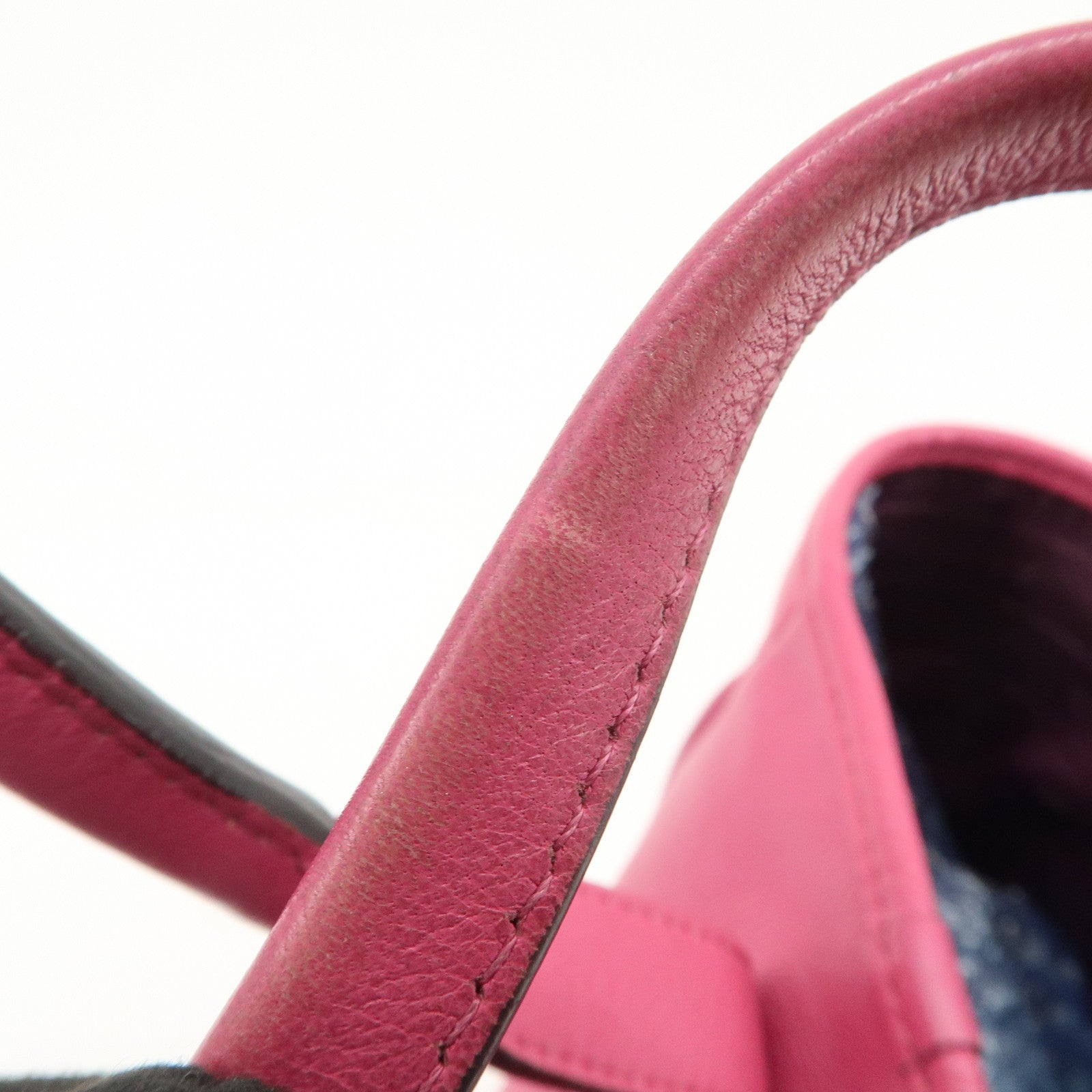 LOEWE Heritage Leather Tote Bag Hand Bag Shoulder Bag Pink