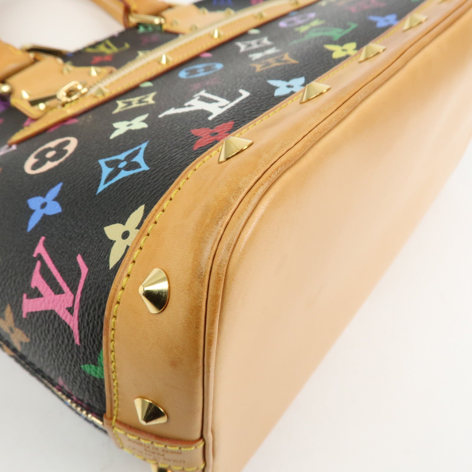 Louis Vuitton Monogram Multicolor Alma Hand Bag Noir M92646