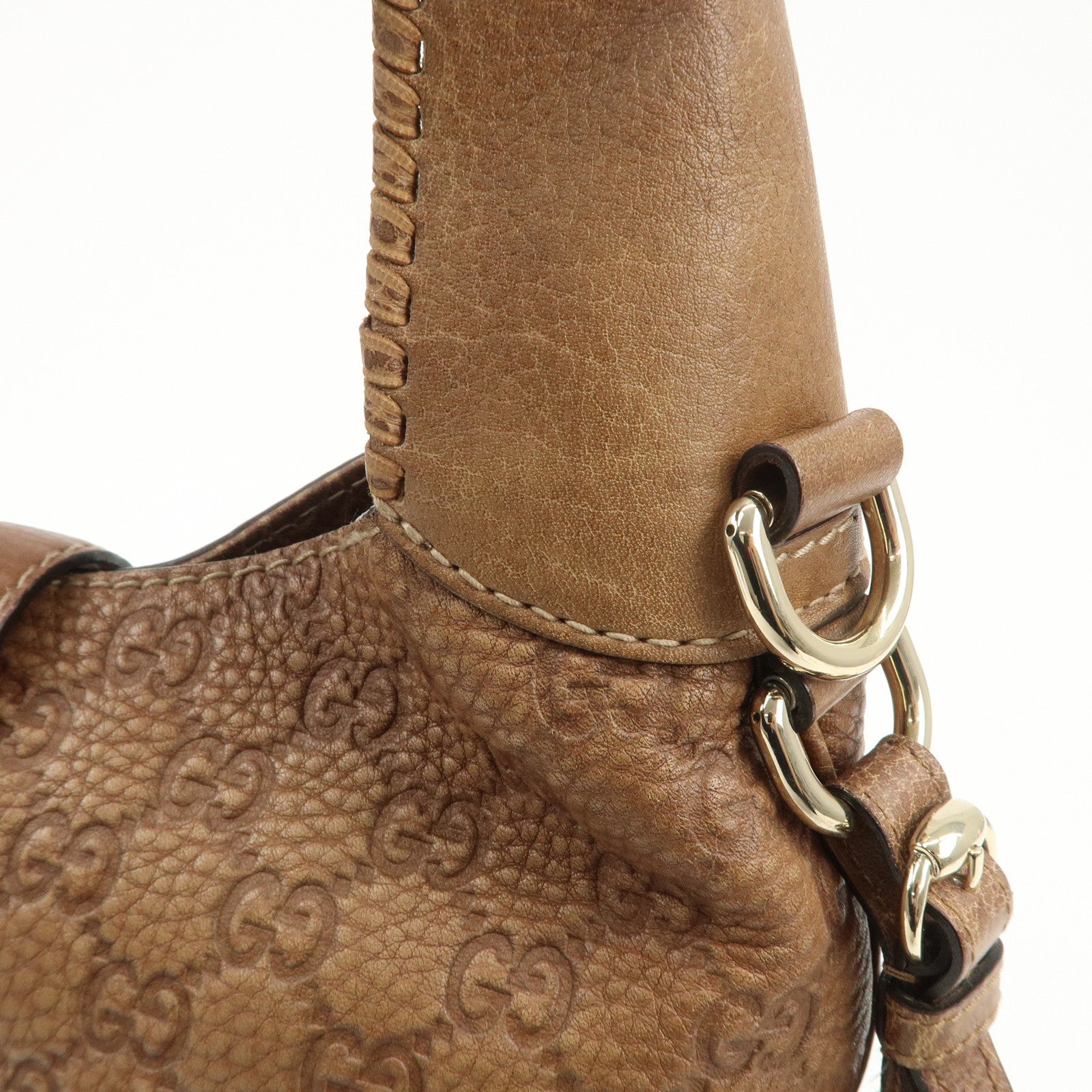 GUCCI Guccissima Bamboo New Jackie Leather 2Way Bag 219725 Used