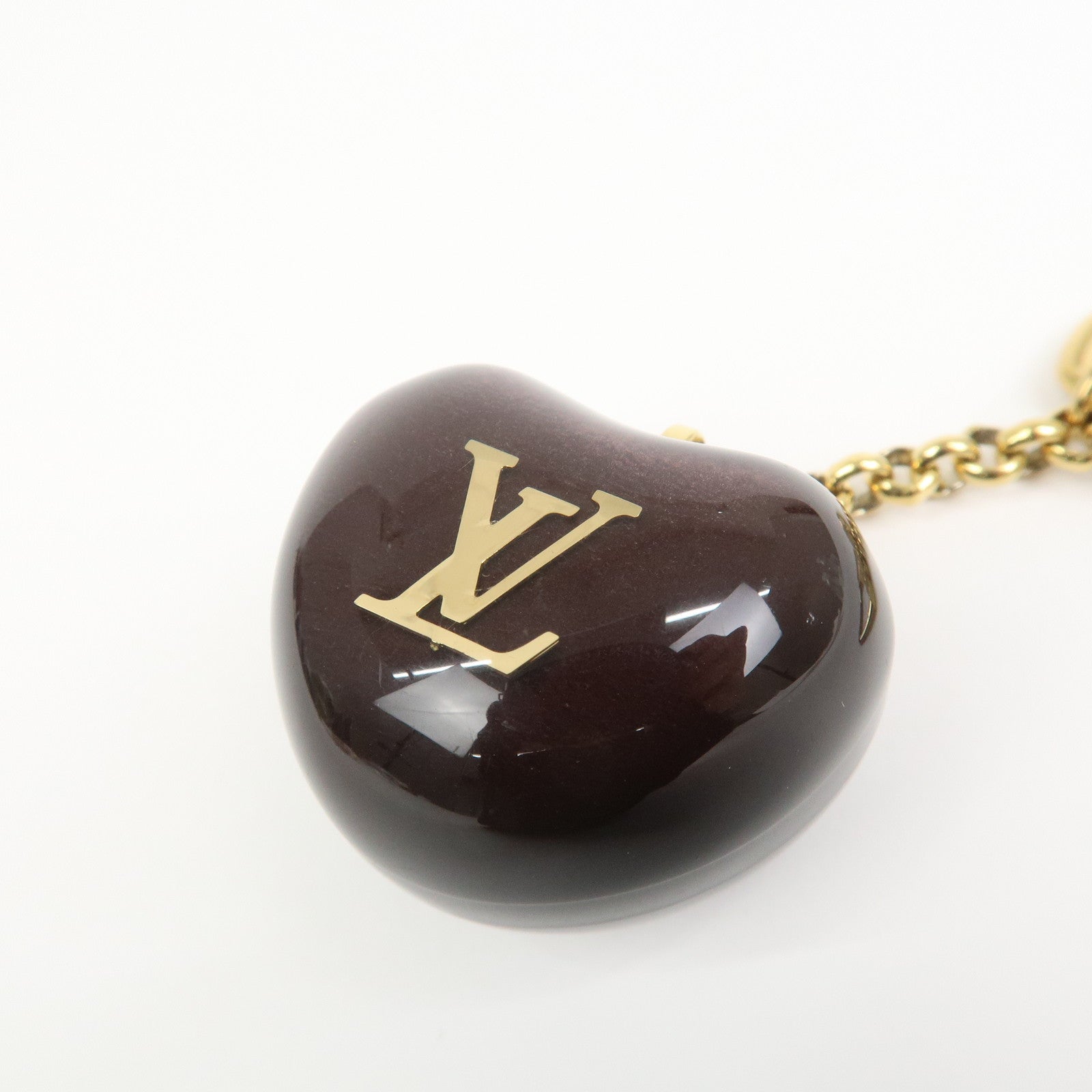 Louis Vuitton Porte Cles Pomme Plastic Metal Key Holder M66494
