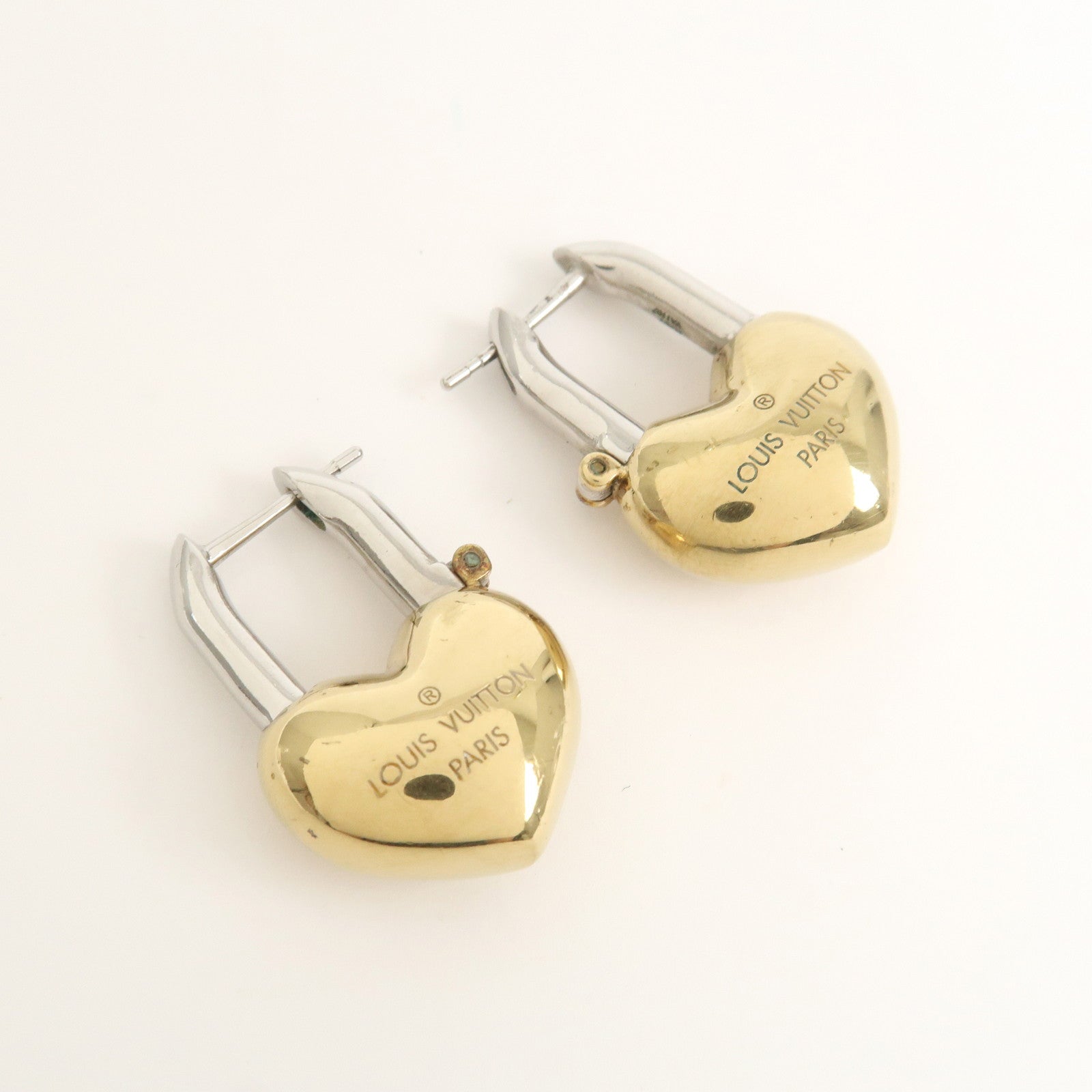 Louis Vuitton Boucles d窶儖reilles Crazy in Lock Metal Earring M67277