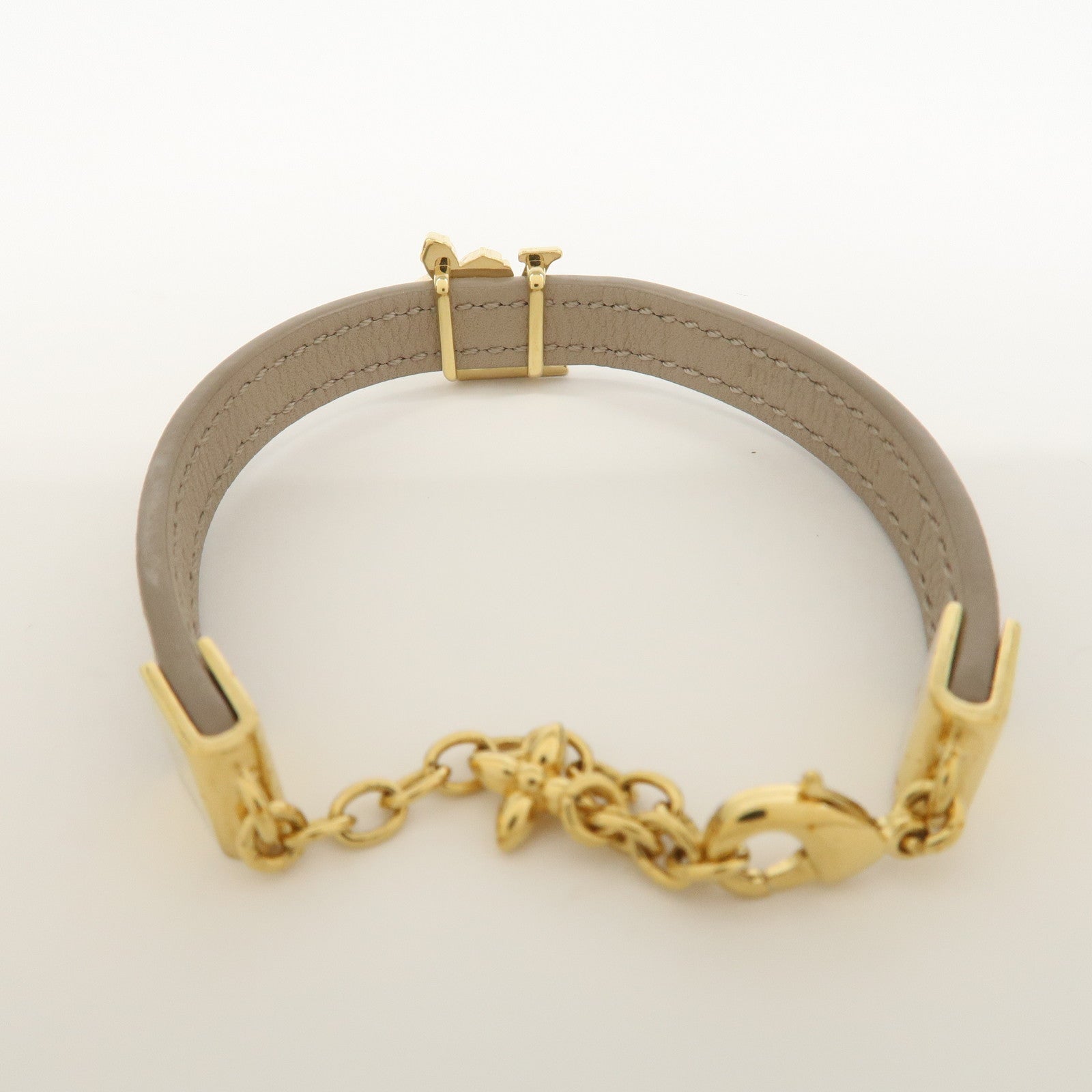 Louis Vuitton Leather Iconic Flower Bracelet Galet M8817
