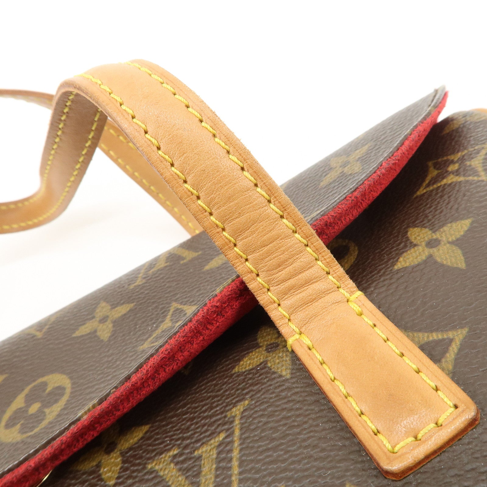 Louis Vuitton Monogram Sonatine Hand Bag Brown M51902 Used
