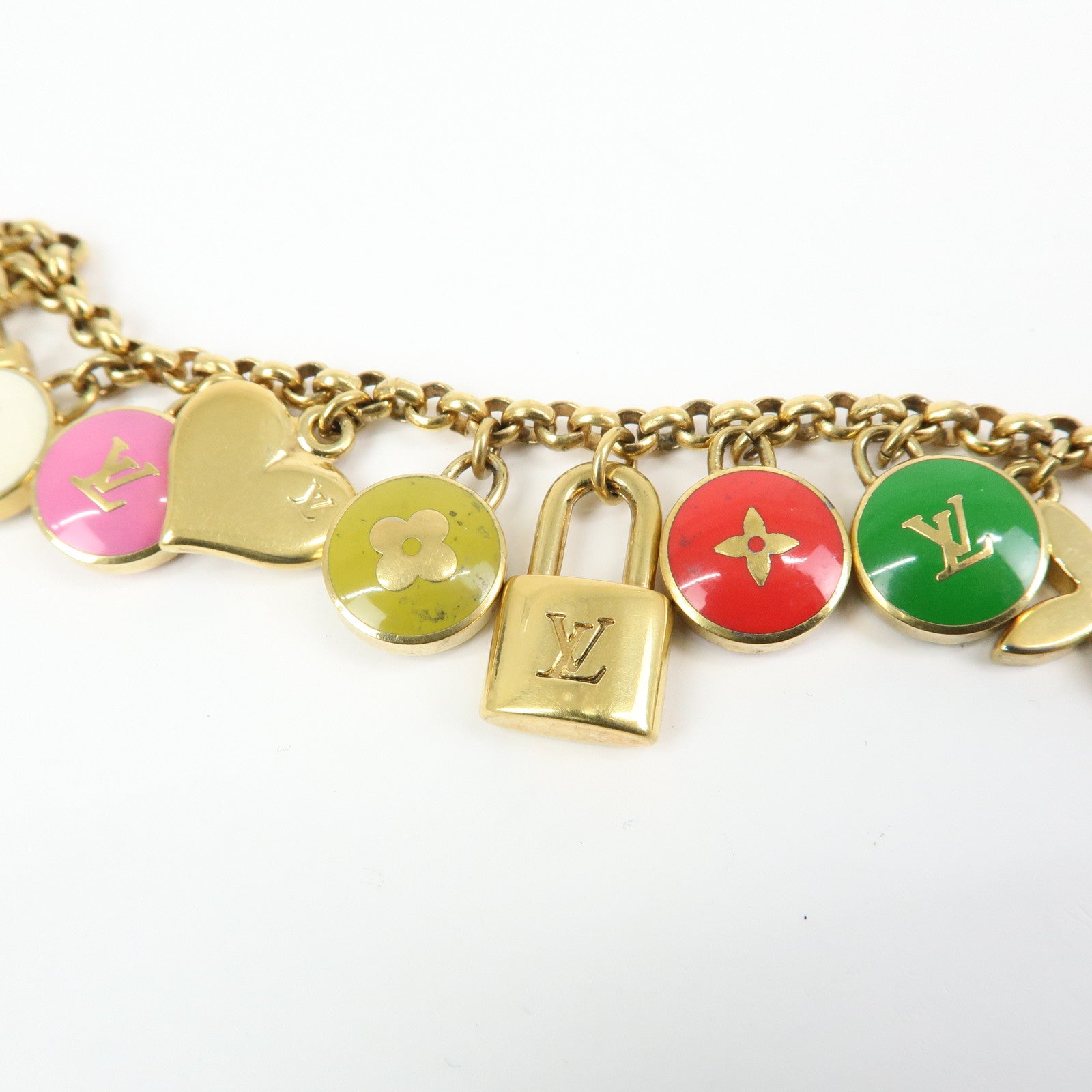 Louis Vuitton Monogram Porte Cles Chaine Pastille Bag Charm M65380