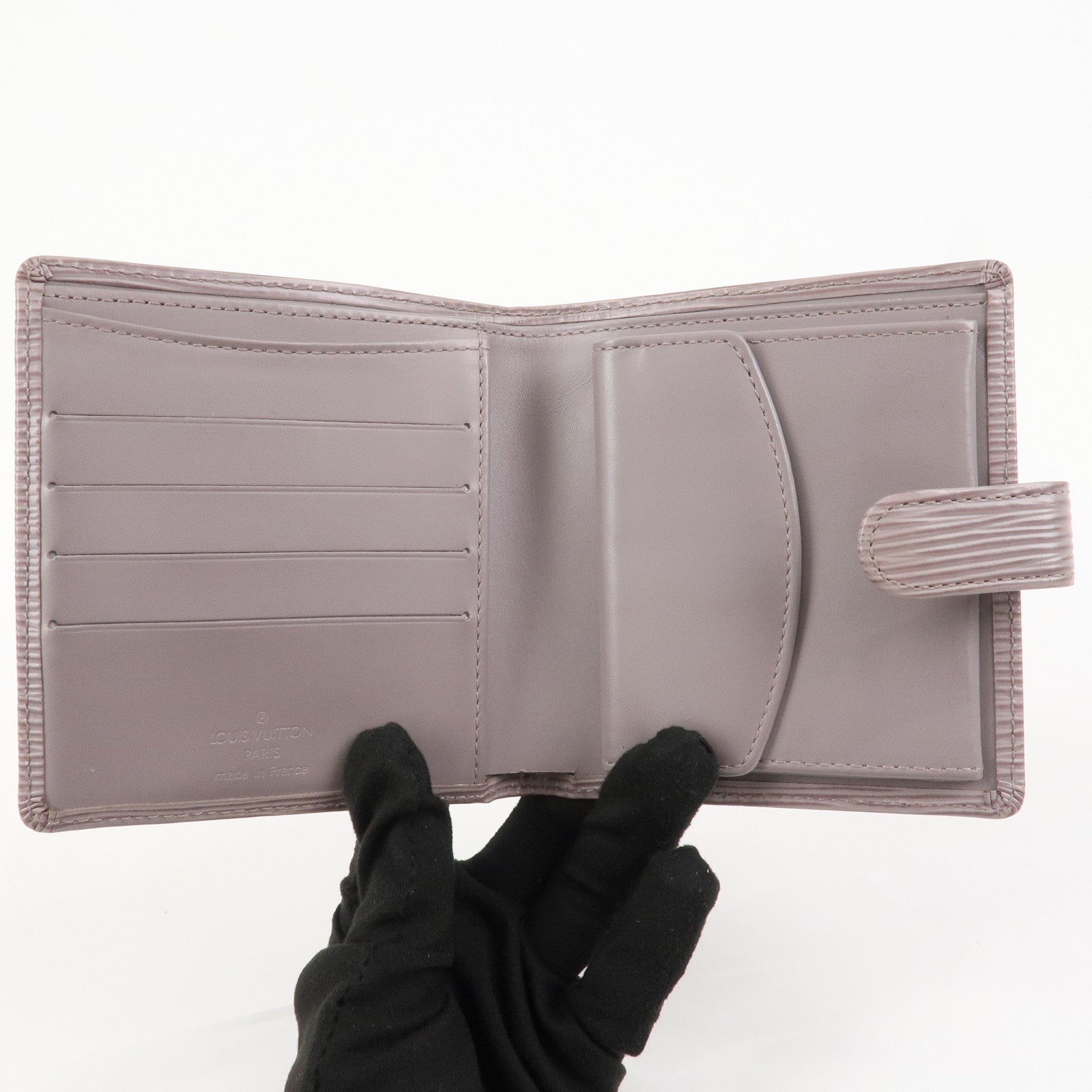 Louis Vuitton Epi Porte Billets Compact Wallet Lilac M6355B