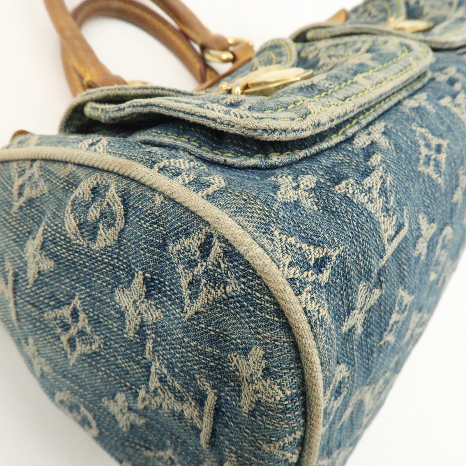 Louis Vuitton Monogram Denim Neo Speedy Boston Bag Blue M95019