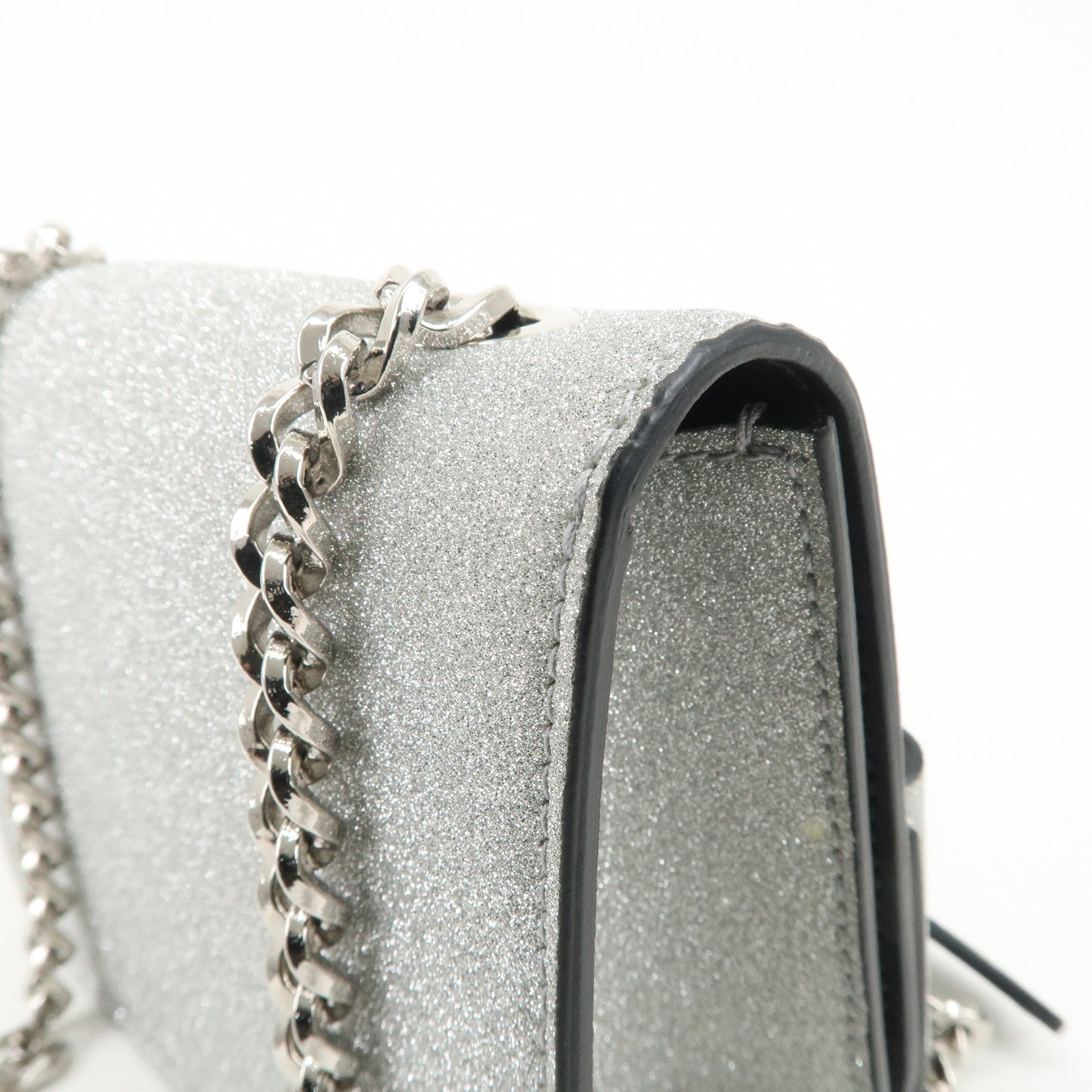 Ferragamo Vara Ribbon Leather 2WAY Bag Shoulder Bag Silver