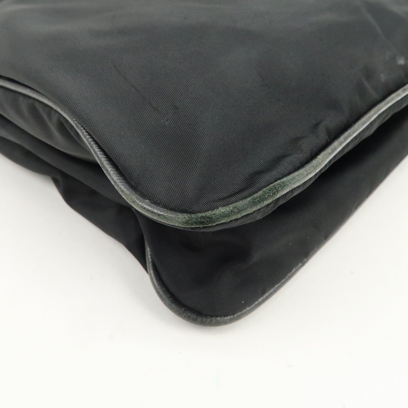 PRADA Triangle Logo Nylon Shoulder Bag Crossbody Bag Black