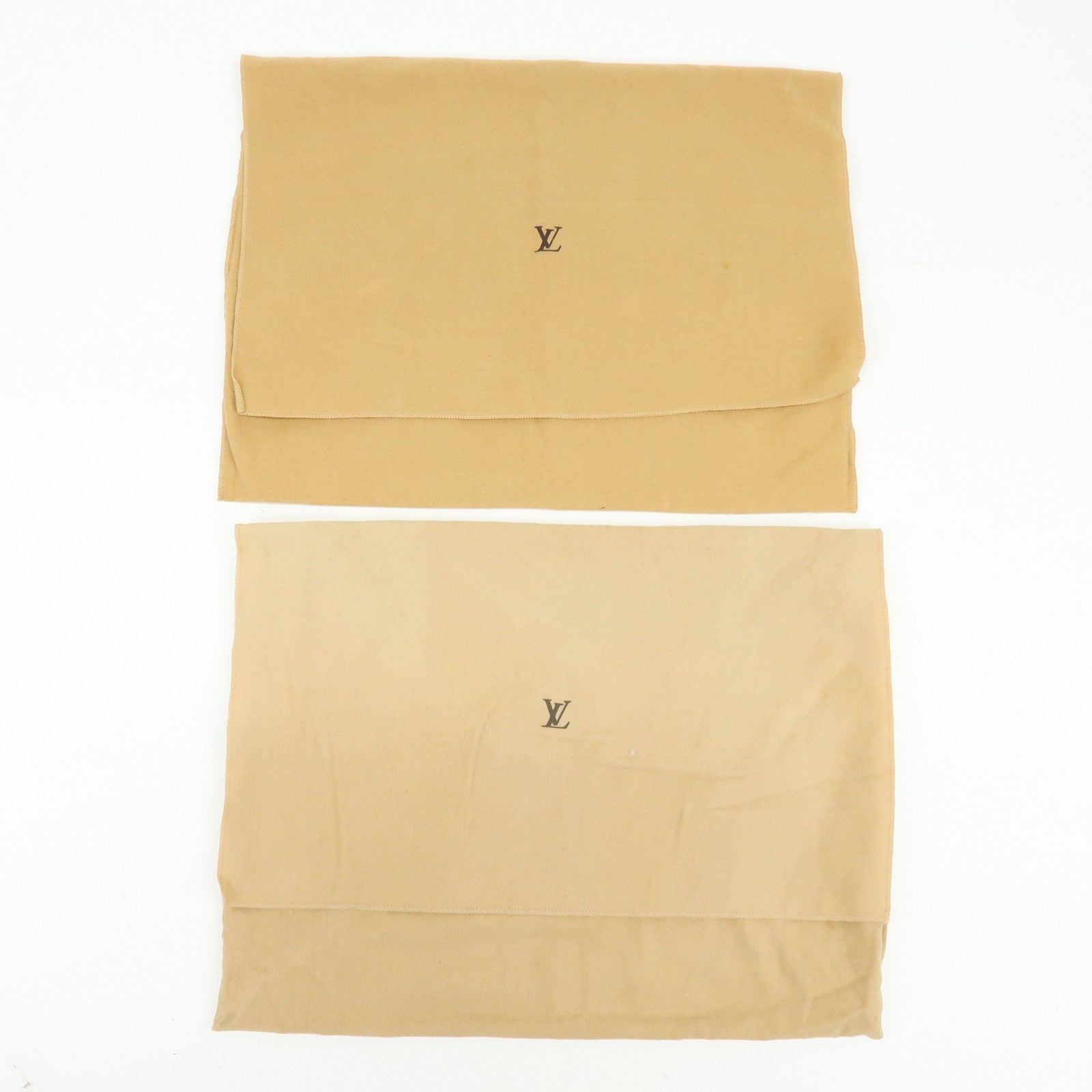 Louis Vuitton Set of 18 Dust Bag Storage Bag Flap Style Beige Brown