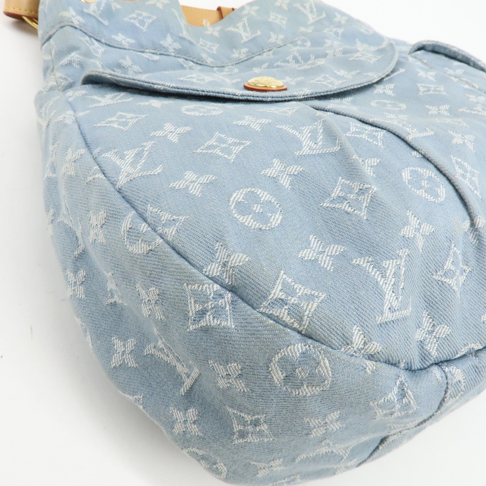 Louis Vuitton Monogram Denim Daily GM Shoulder Bag Blue M40492
