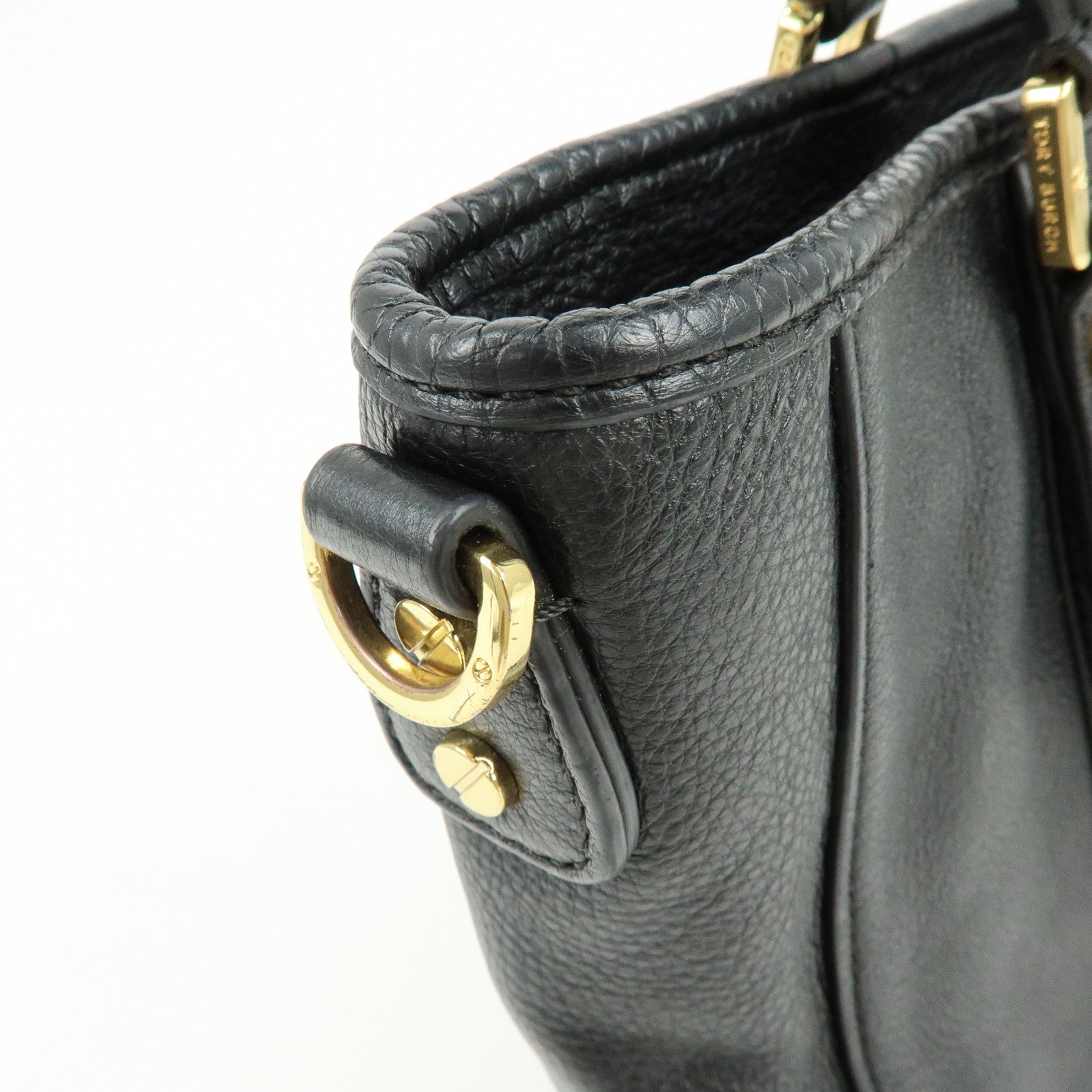 TORY BURCH Amanda Leather 2Way Bag Hand Bag Shoulder Bag Black