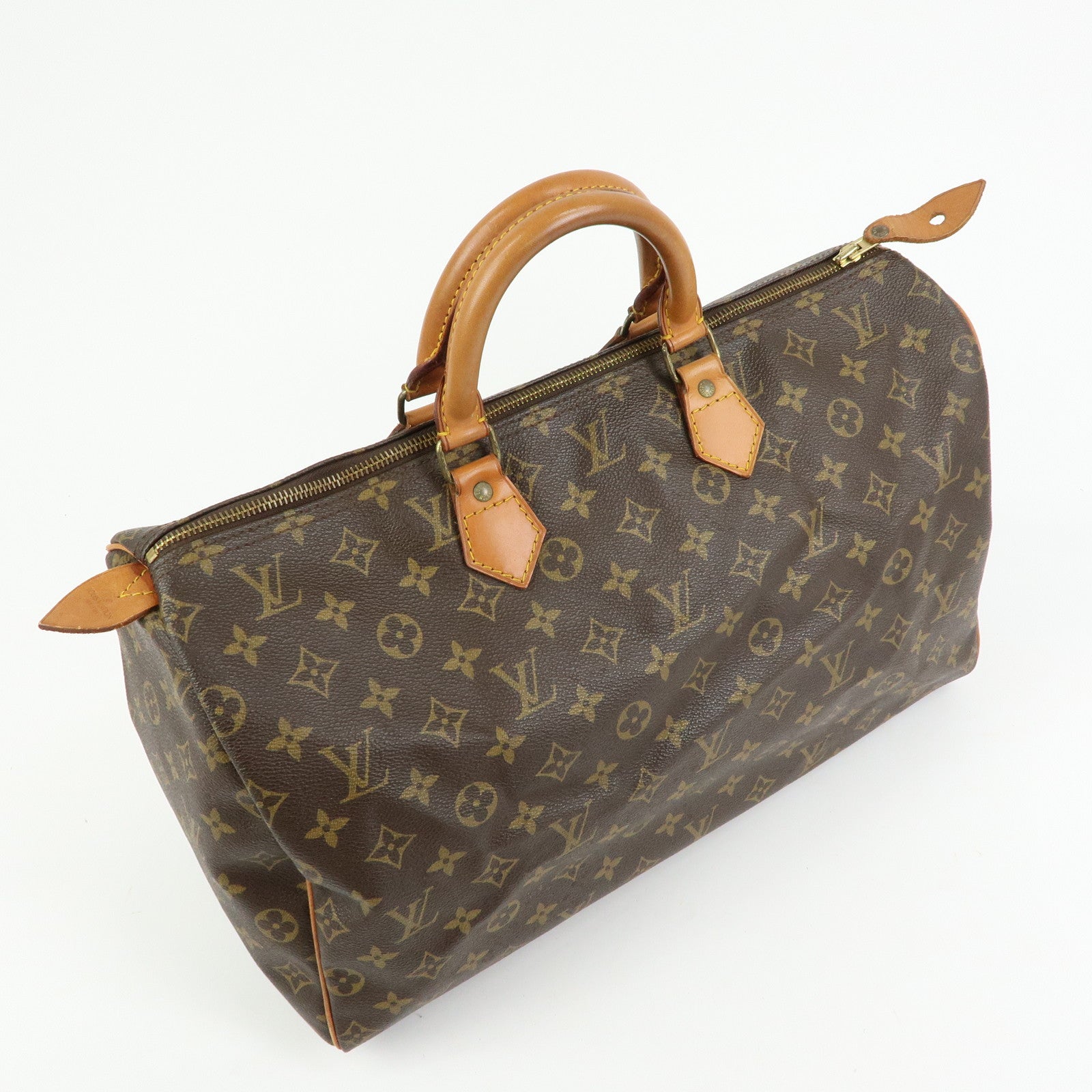 Louis Vuitton Monogram Speedy 40 Hand Bag Boston Bag Brown M41522