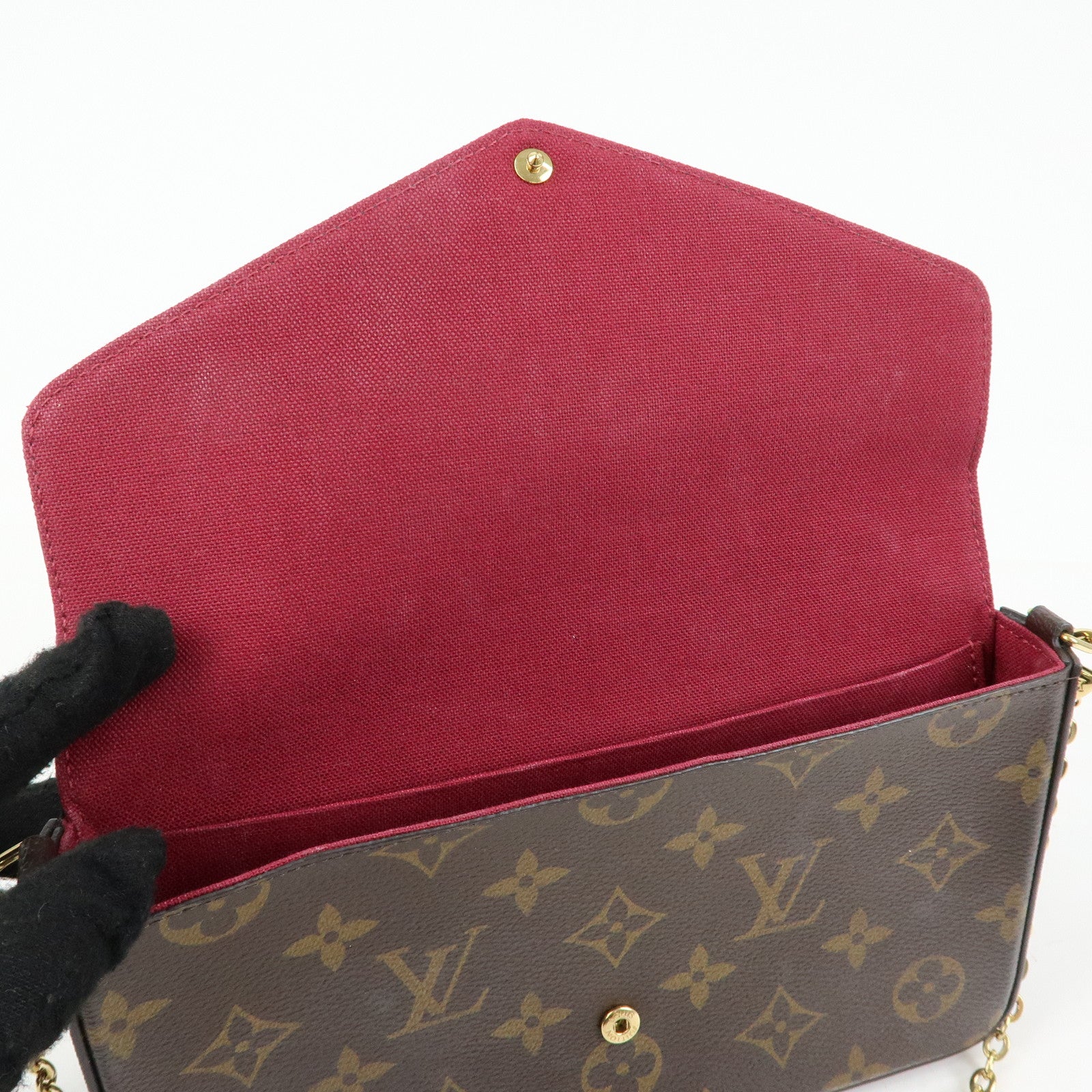 Louis Vuitton Monogram Pochette Felicie Shoulder Bag Brown M61276