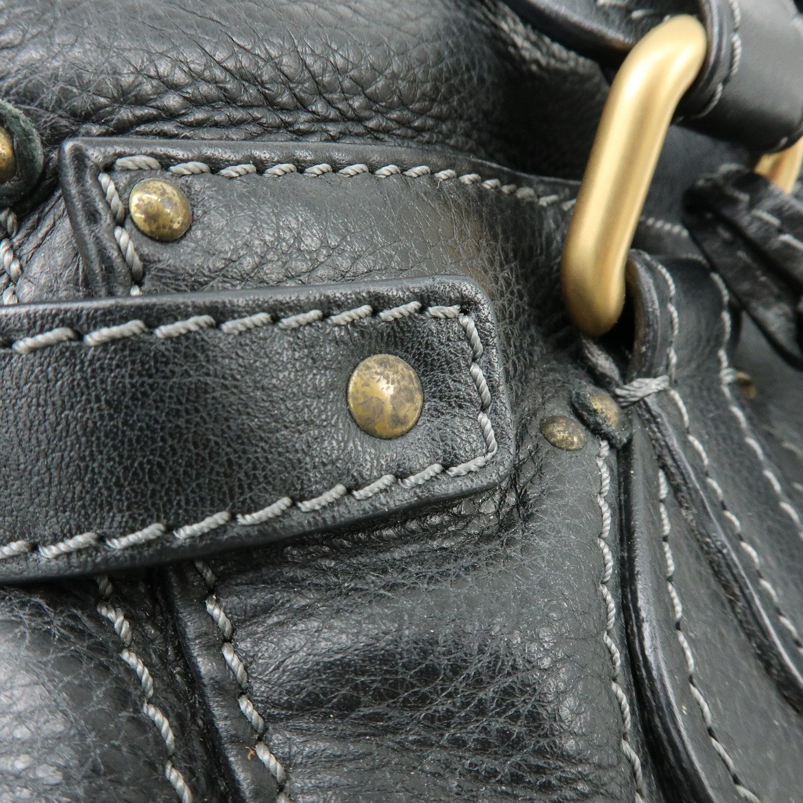 Chloe Paddington Leather Hand Bag Shoulder bag Black