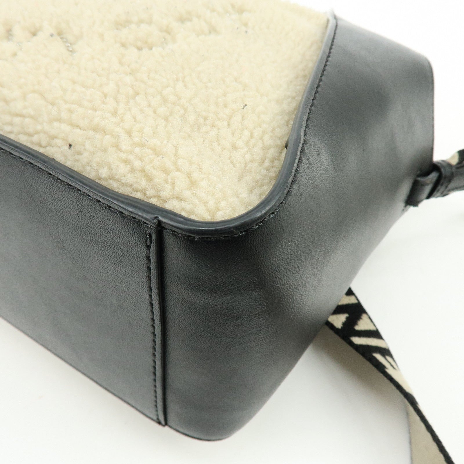 STELLA MCCARTNEY Alter Nappa Faux Shearling Shoulder Crossbody Bag