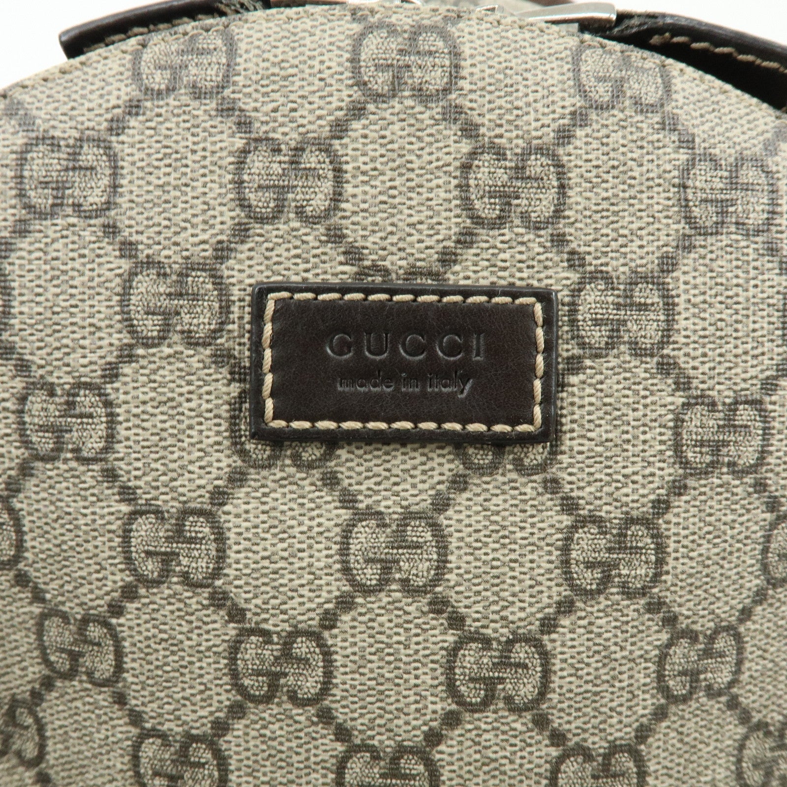 GUCCI Childrens GG Supreme Leather Backpack Beige Brown 271327