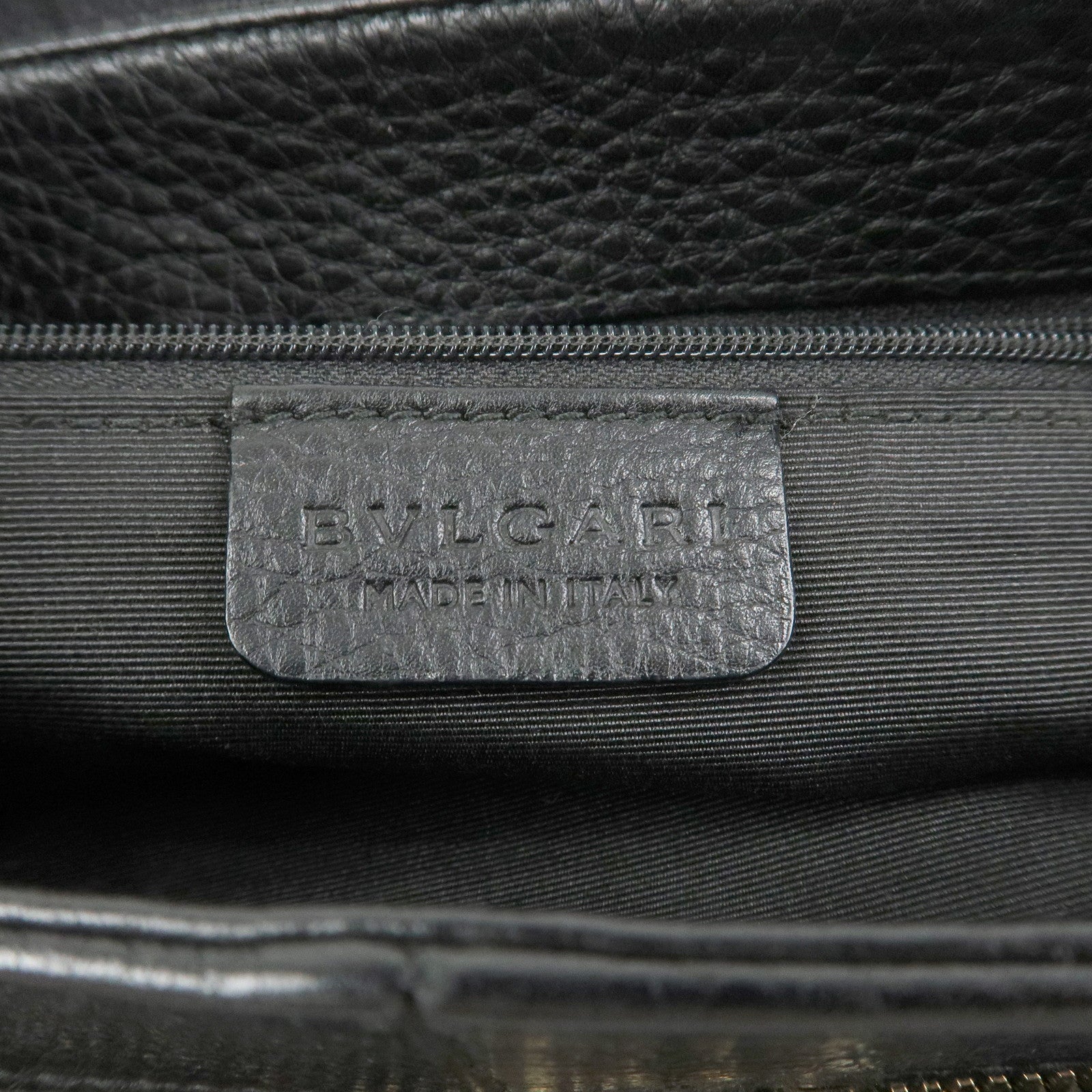 BVLGARI Logo Mania Canvas Leather 2Way Bag Shoulder Bag Black