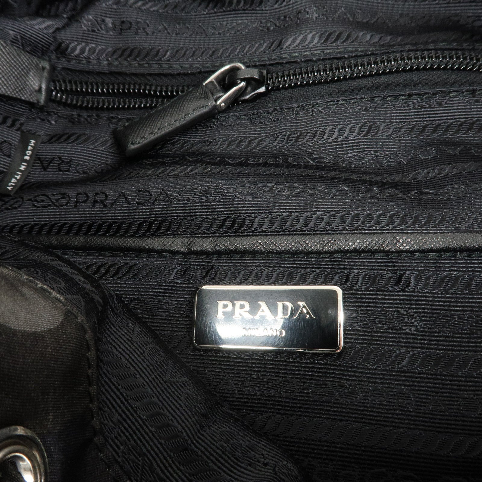 PRADA Triangle Logo Nylon Camouflage Backpack Ruck Sack BZ0032