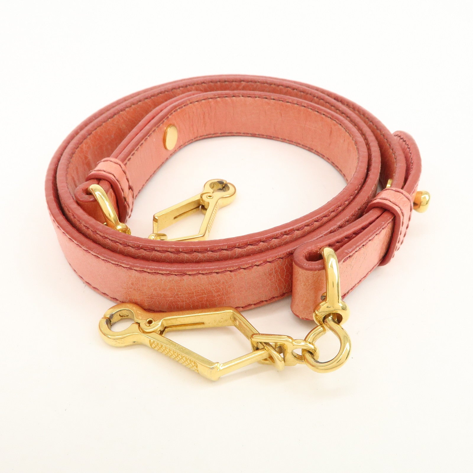 MIU MIU Leather Ribbon 2Way Shoulder Bag Hand Bag Pink RT0365