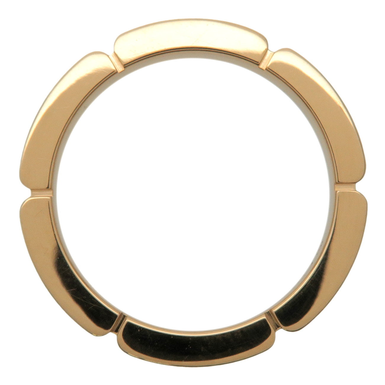 Cartier Maillon Panthere 4P Diamond Ring 750YG #8 Yellow Gold