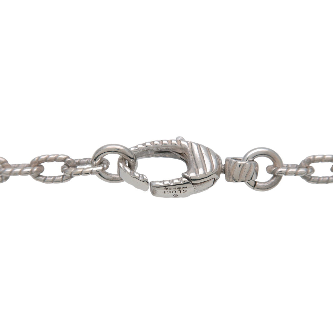 GUCCI Interlocking G Arabesque Chain Necklace SV925 Silver
