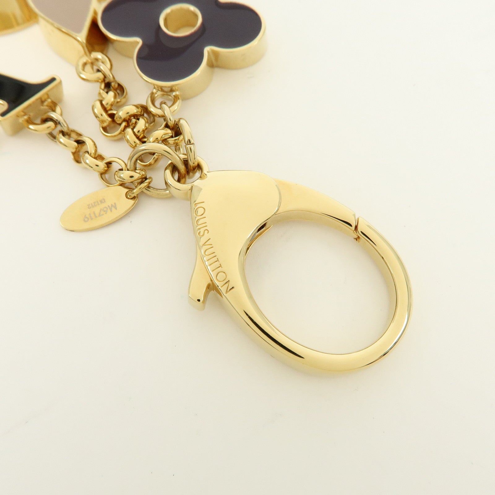 Louis Vuitton Fleur de Monogram Key Chain Bag Charm M67119