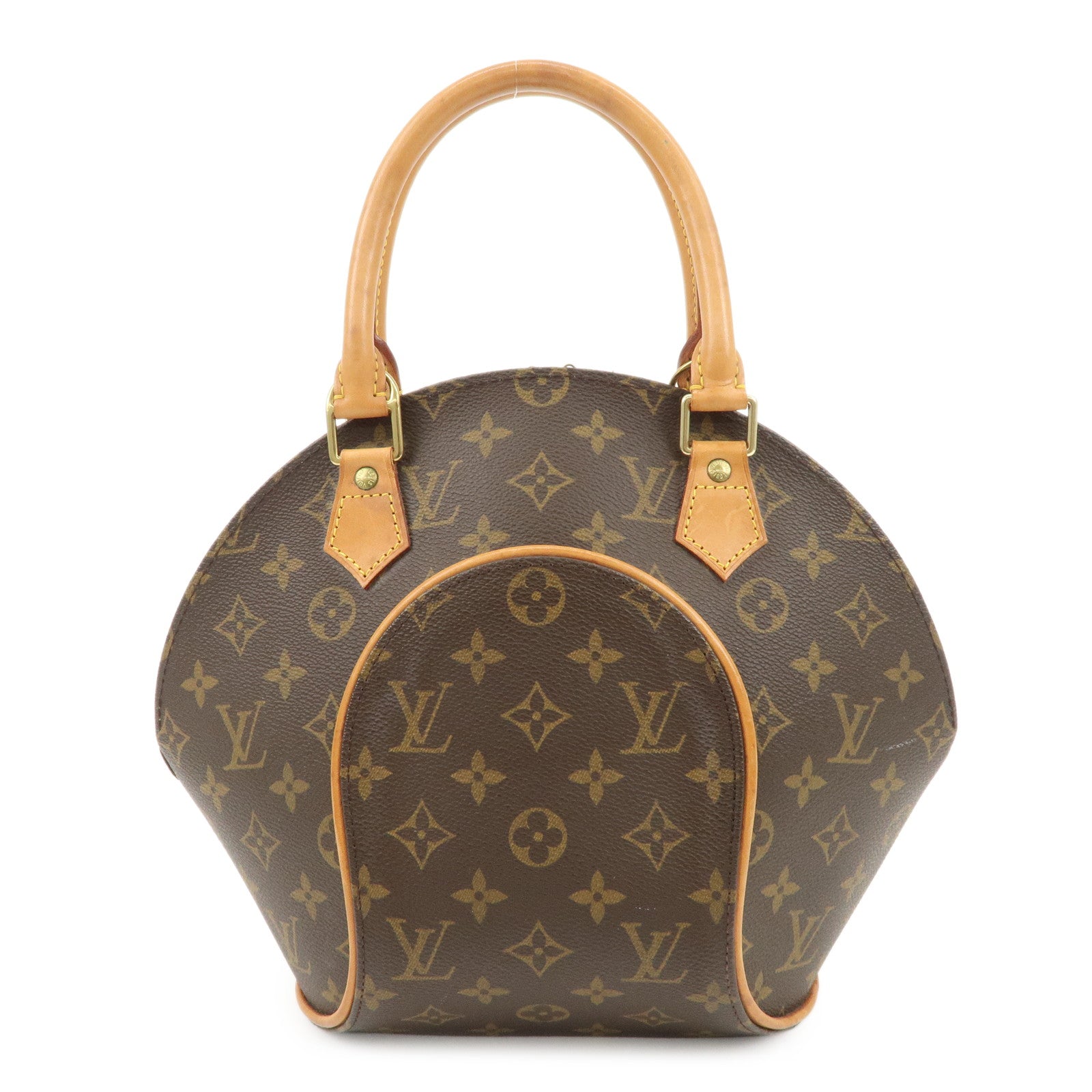 Louis Vuitton Monogram Ellipse PM Hand Bag Brown M51127 Used