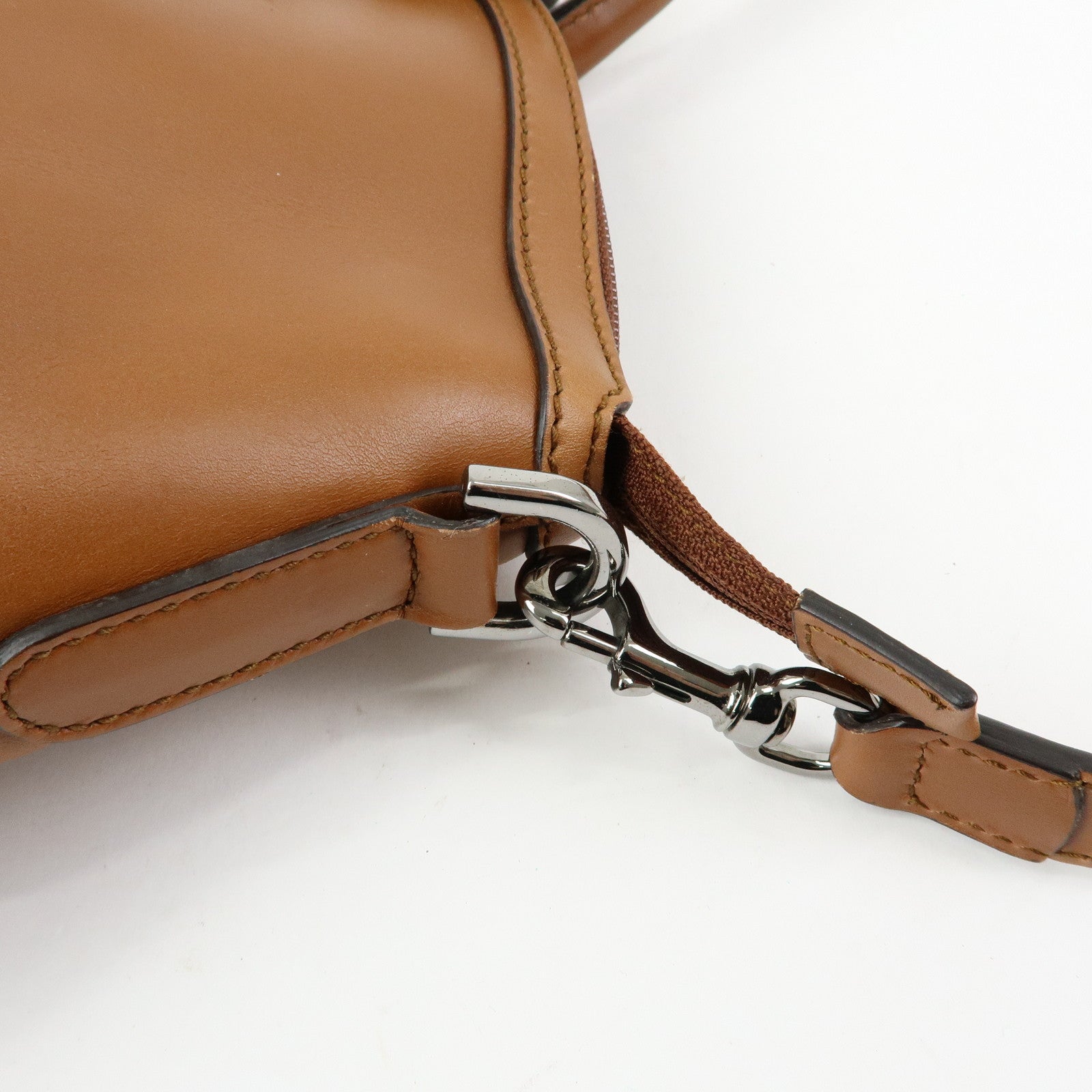 GUCCI Interlocking G Leather 2Way Hand Shoulder Bag Brown 341503