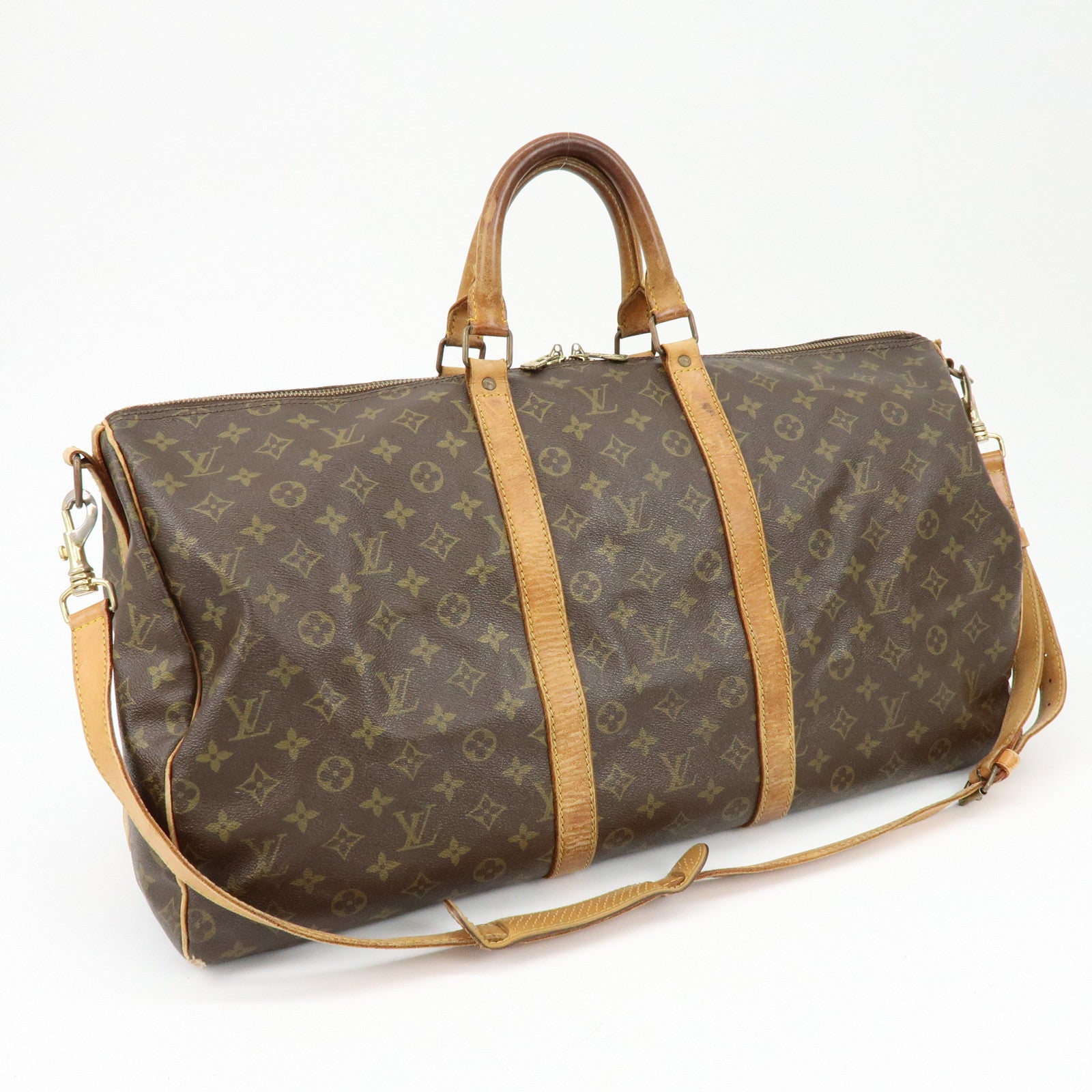 Louis Vuitton Monogram Keep All Bandouliere 55 Boston Bag M41414