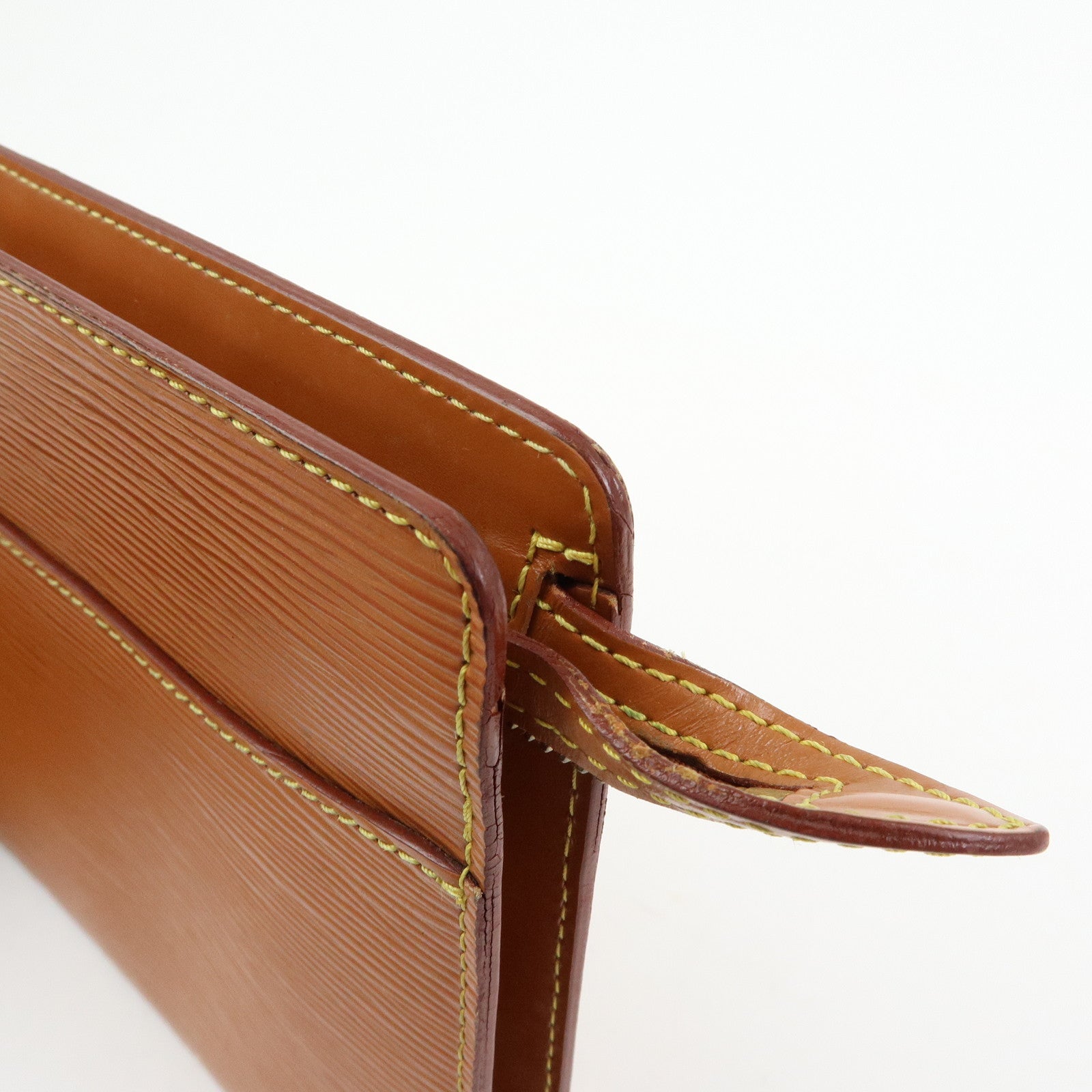 Louis Vuitton Epi Pochette Homme Clutch Bag Zipang Gold M52528