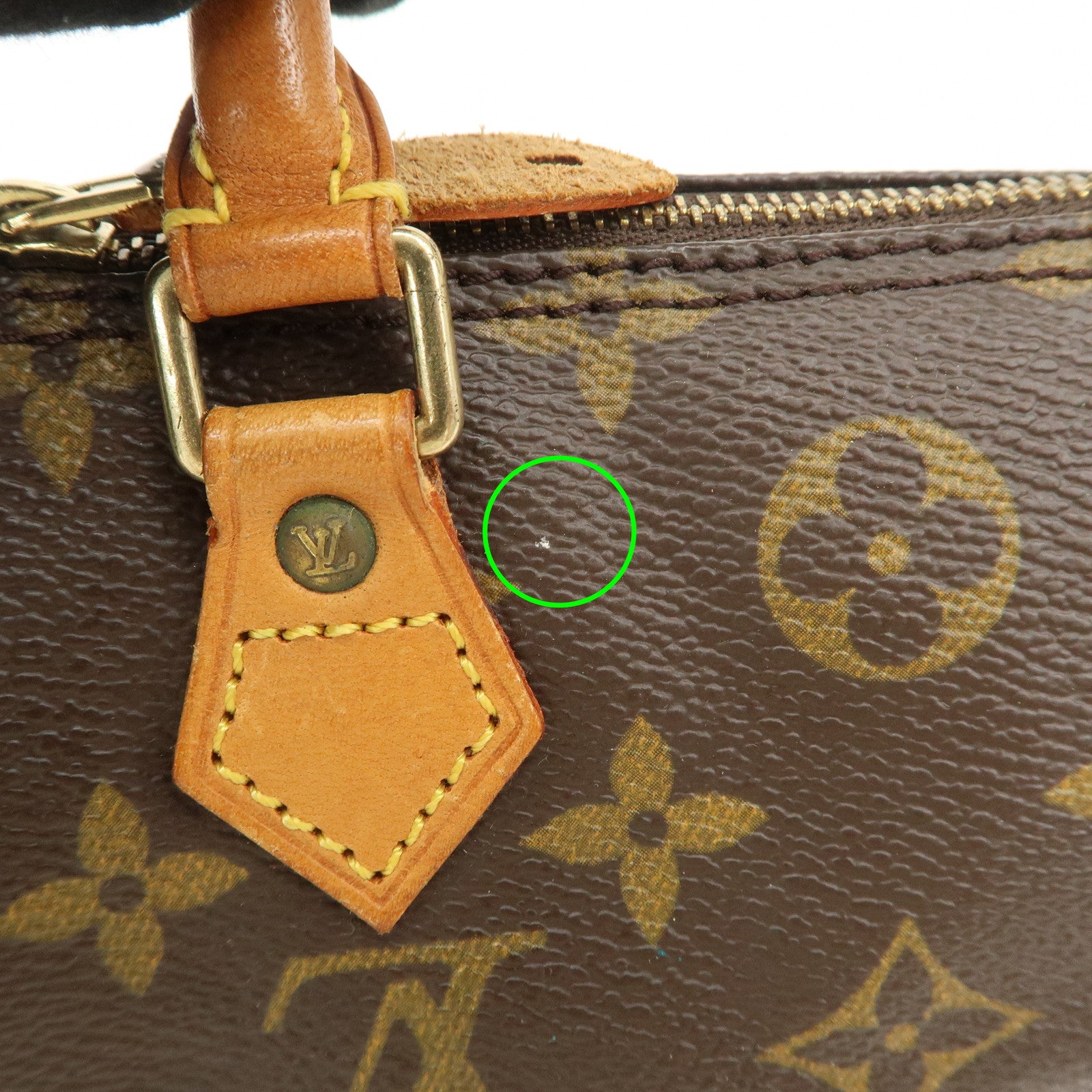 Louis Vuitton Monogram Mini Speedy Hand Bag Brown M41534 Used