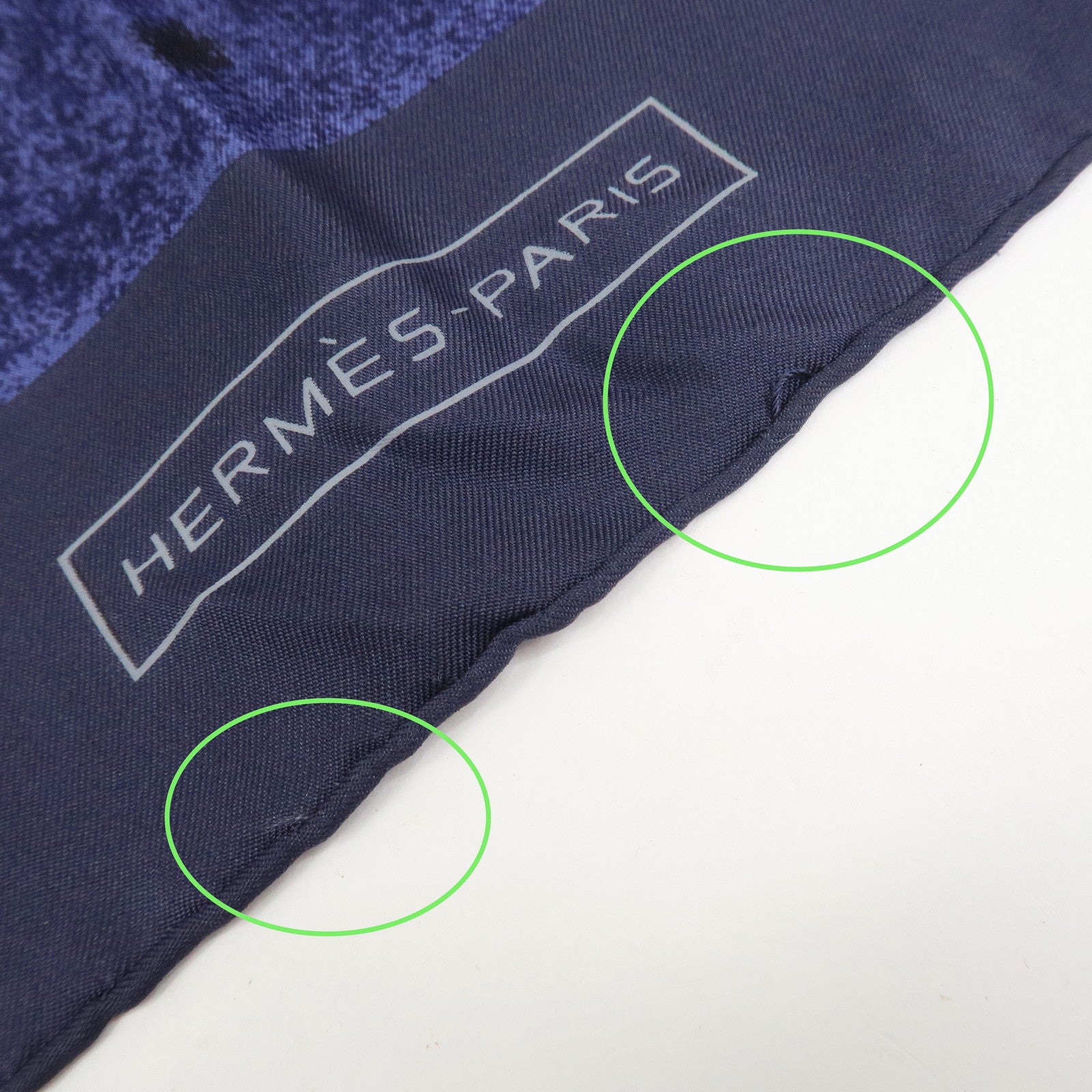 HERMES Carre 90 Silk 100% LA VOIE LACTEE Scarf Navy