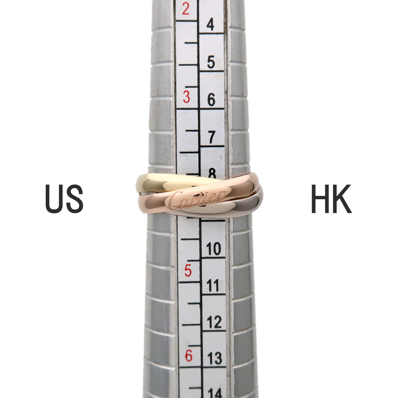 Cartier Trinity Ring SM K18 750YG/WG/PG #46 US4 EU46 HK8