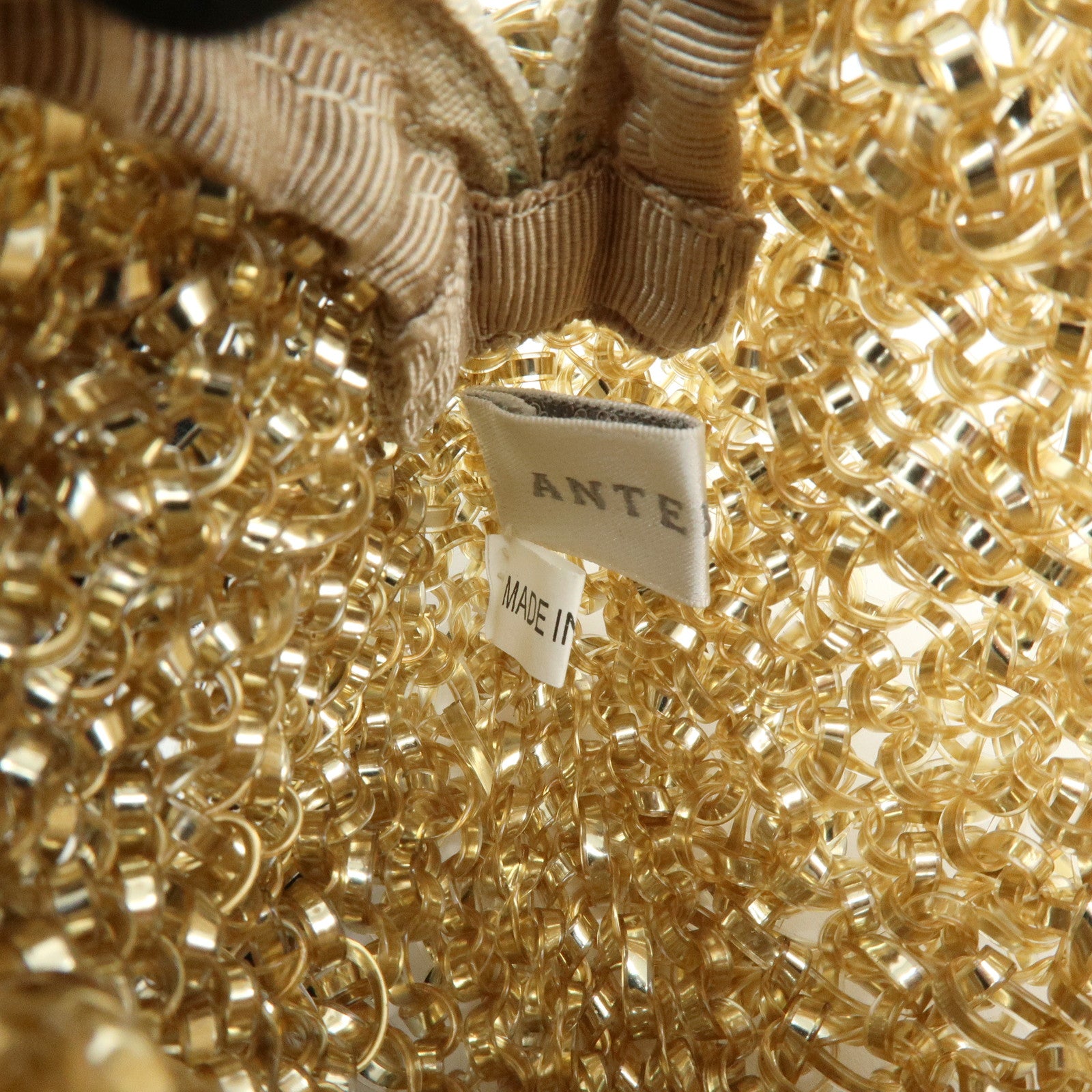 ANTEPRIMA Set of 4 PVC Wire Hand Bag Pouch Bag Charm Silver Gold