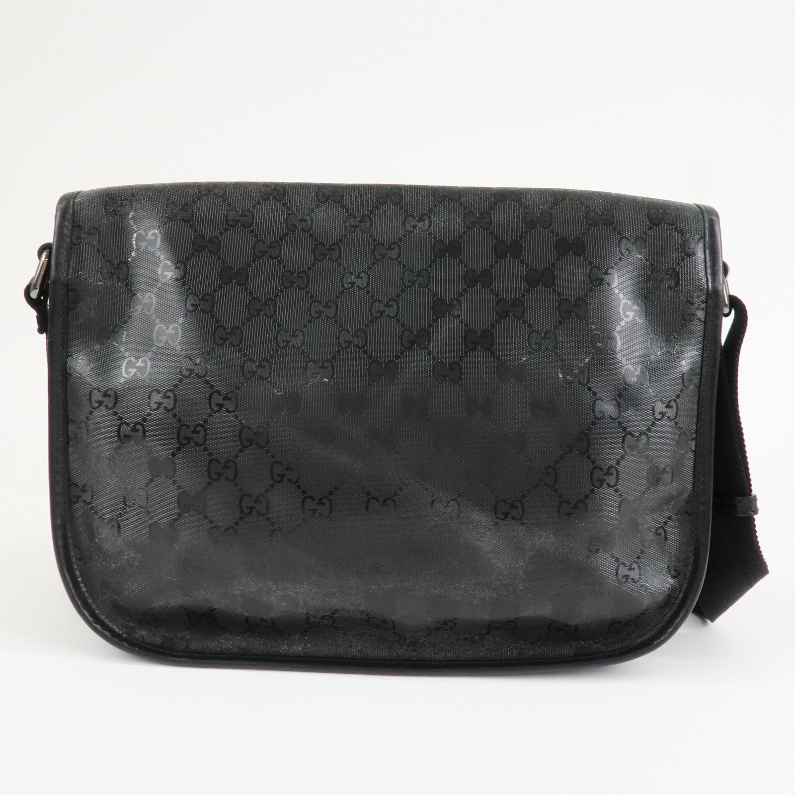 GUCCI GG Implement Canvas Shoulder Bag Crossbody Bag Black 201732