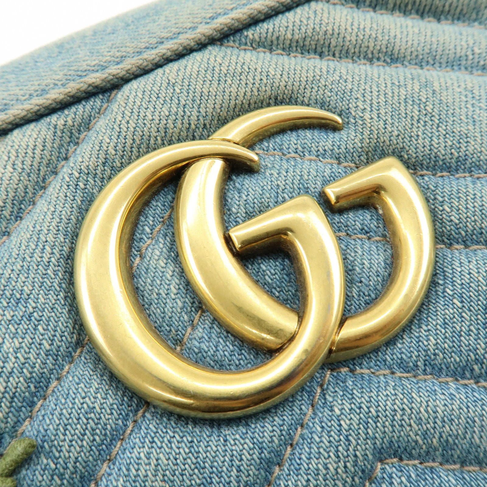 GUCCI GG Marmont Flower Embroidery Leather Shoulder Bag 447632